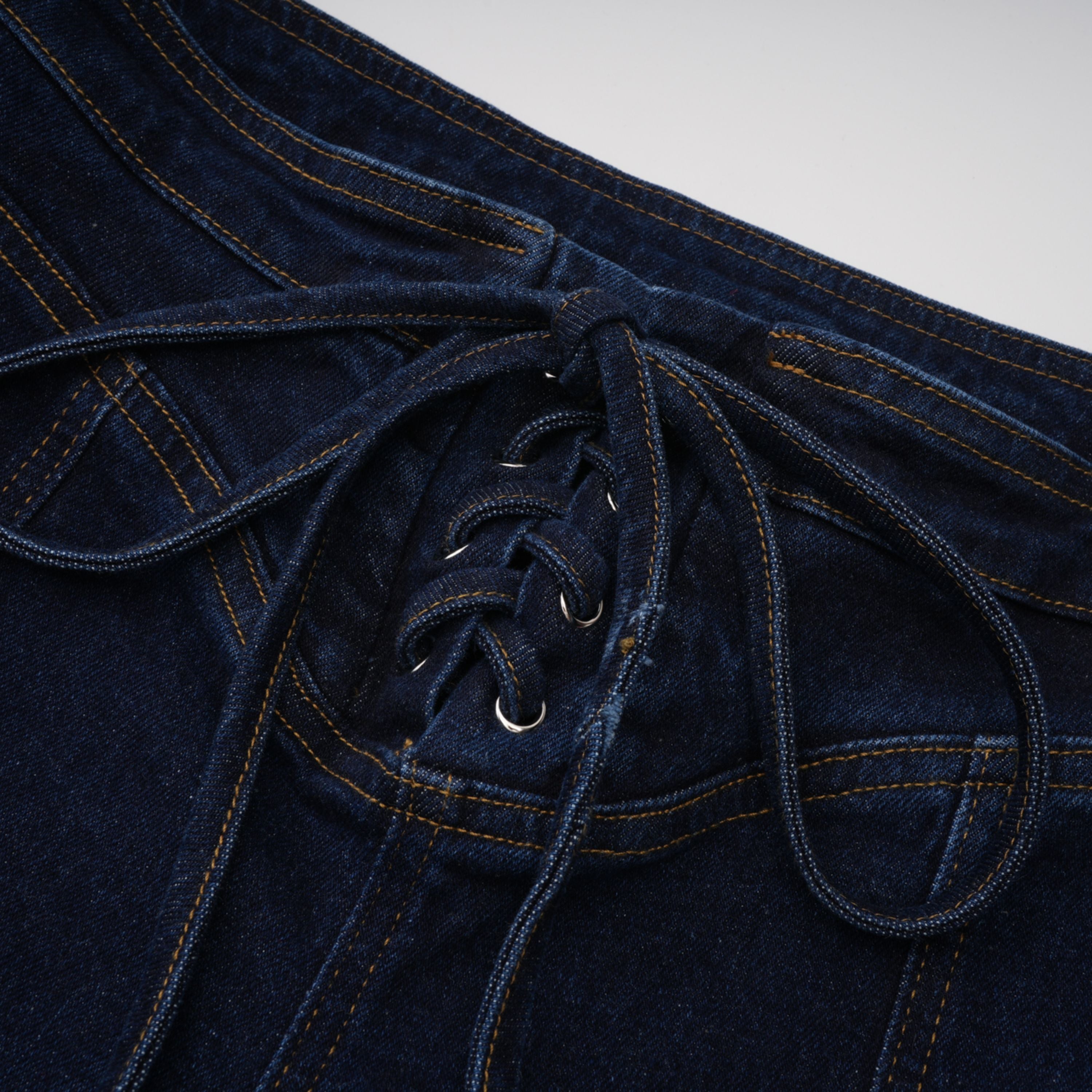 Kiona Indigo Blue Denim Schnür-Set