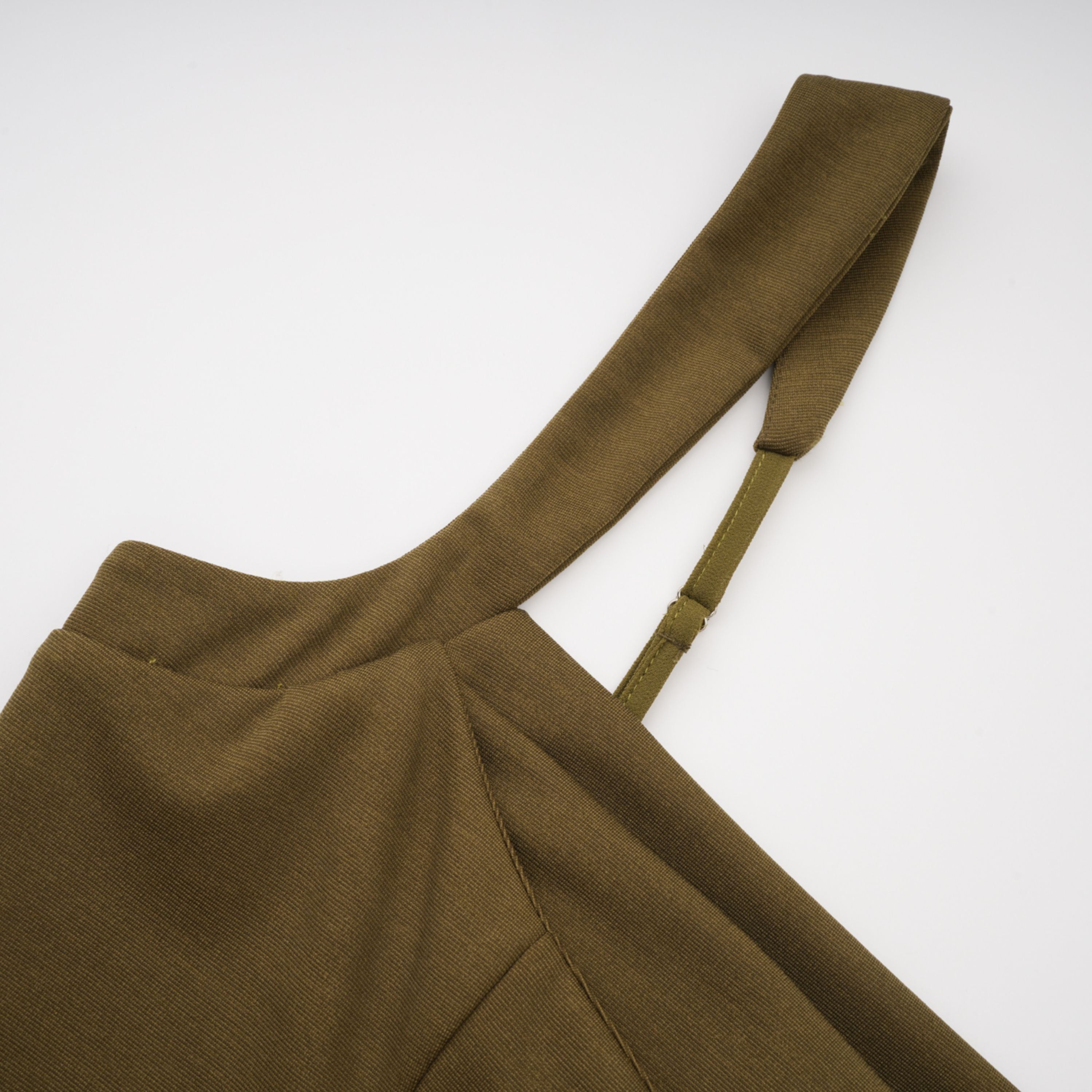 Sidonie Atrovirens Asymmetrical Maxi Gown (Without Gloves)