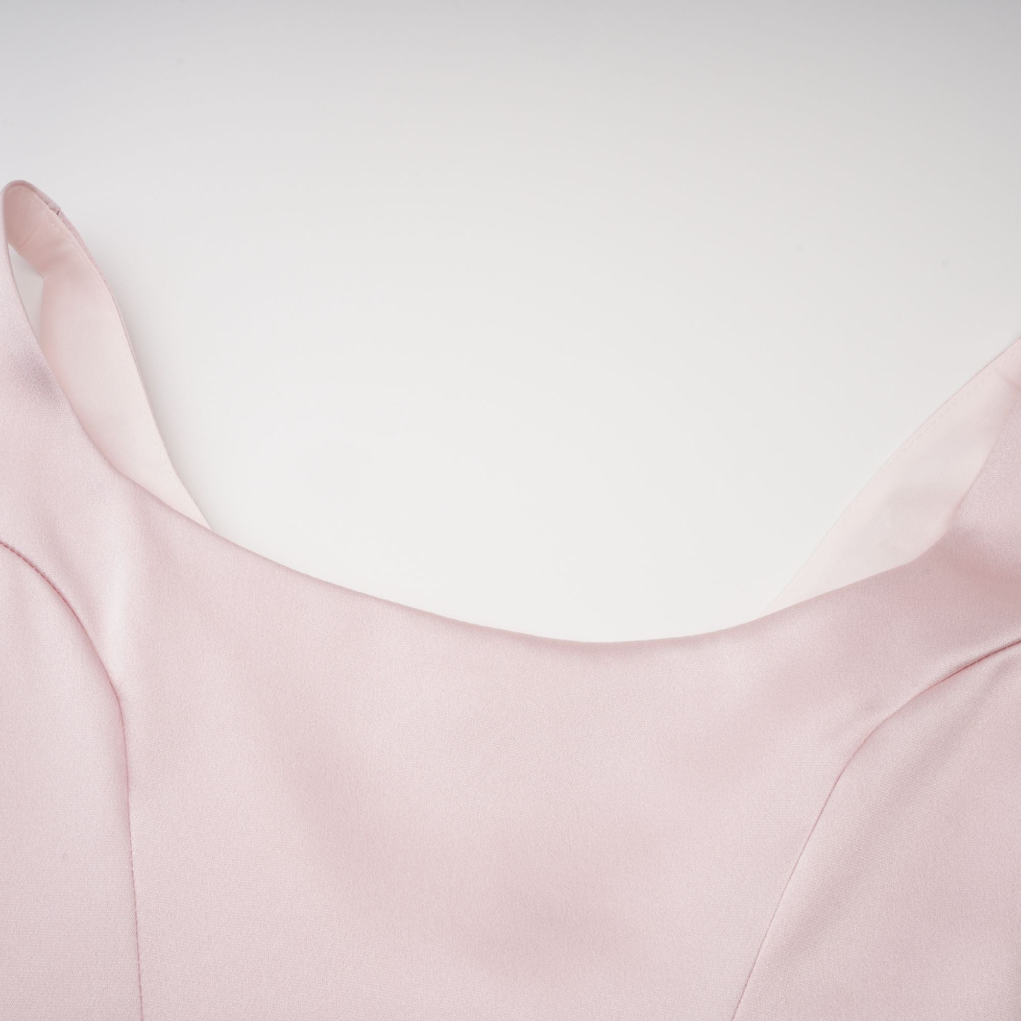 Fiona Pink Satin Square Neck Maxi Dress