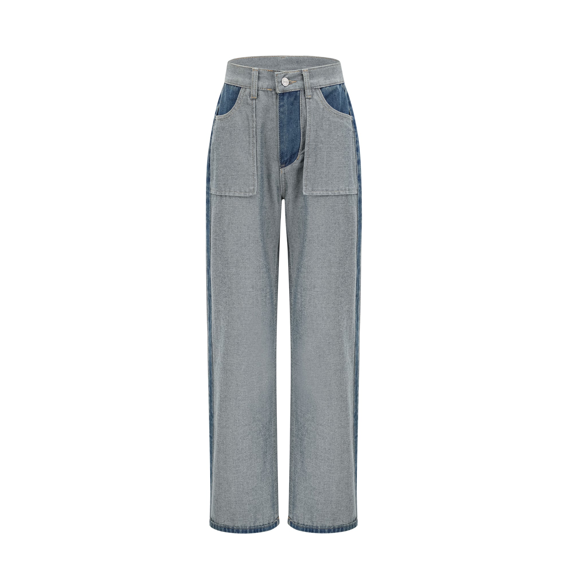 Clothilde wide-leg panelled jeans