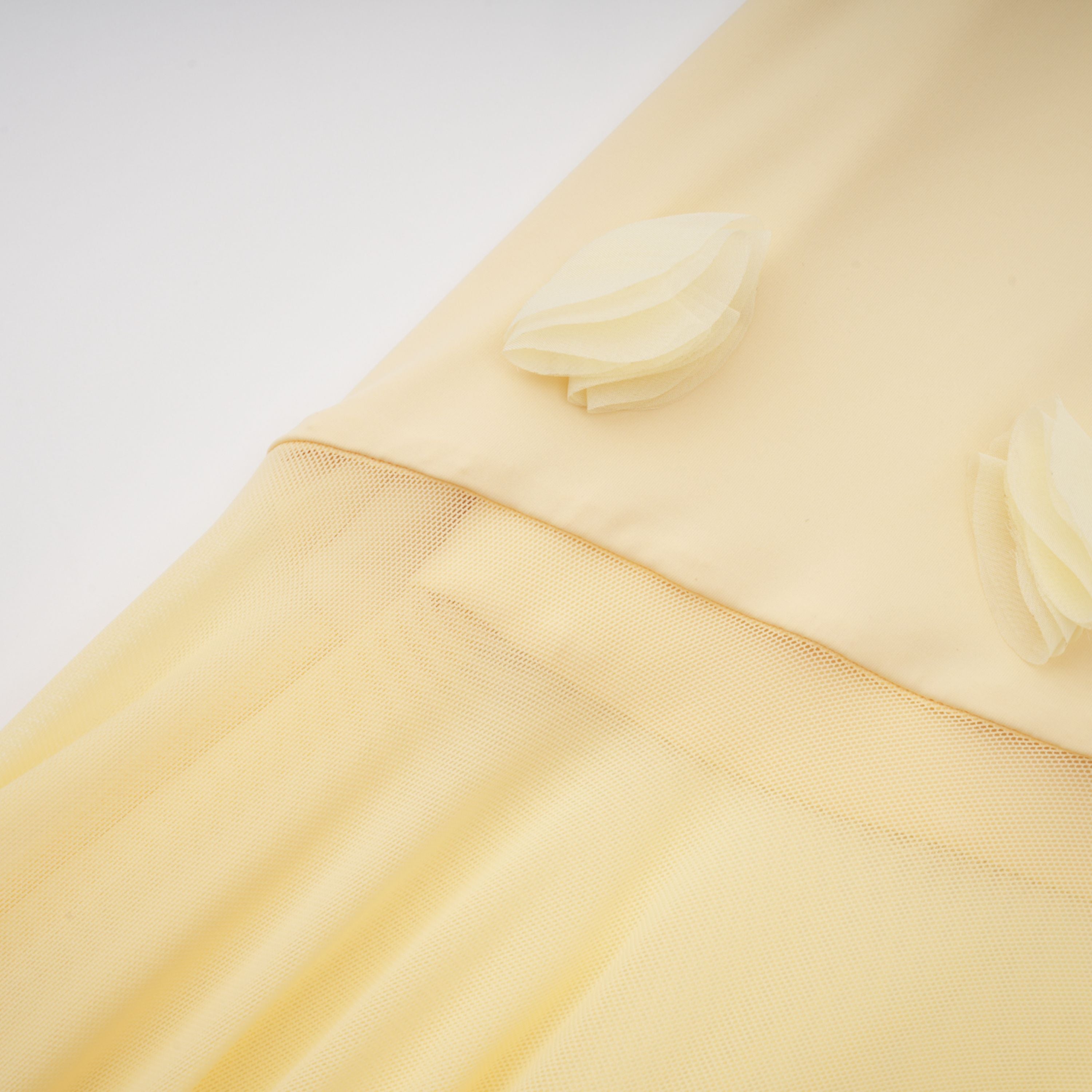 Yvette Yellow 3D Petal Mermaid Maxi Dress