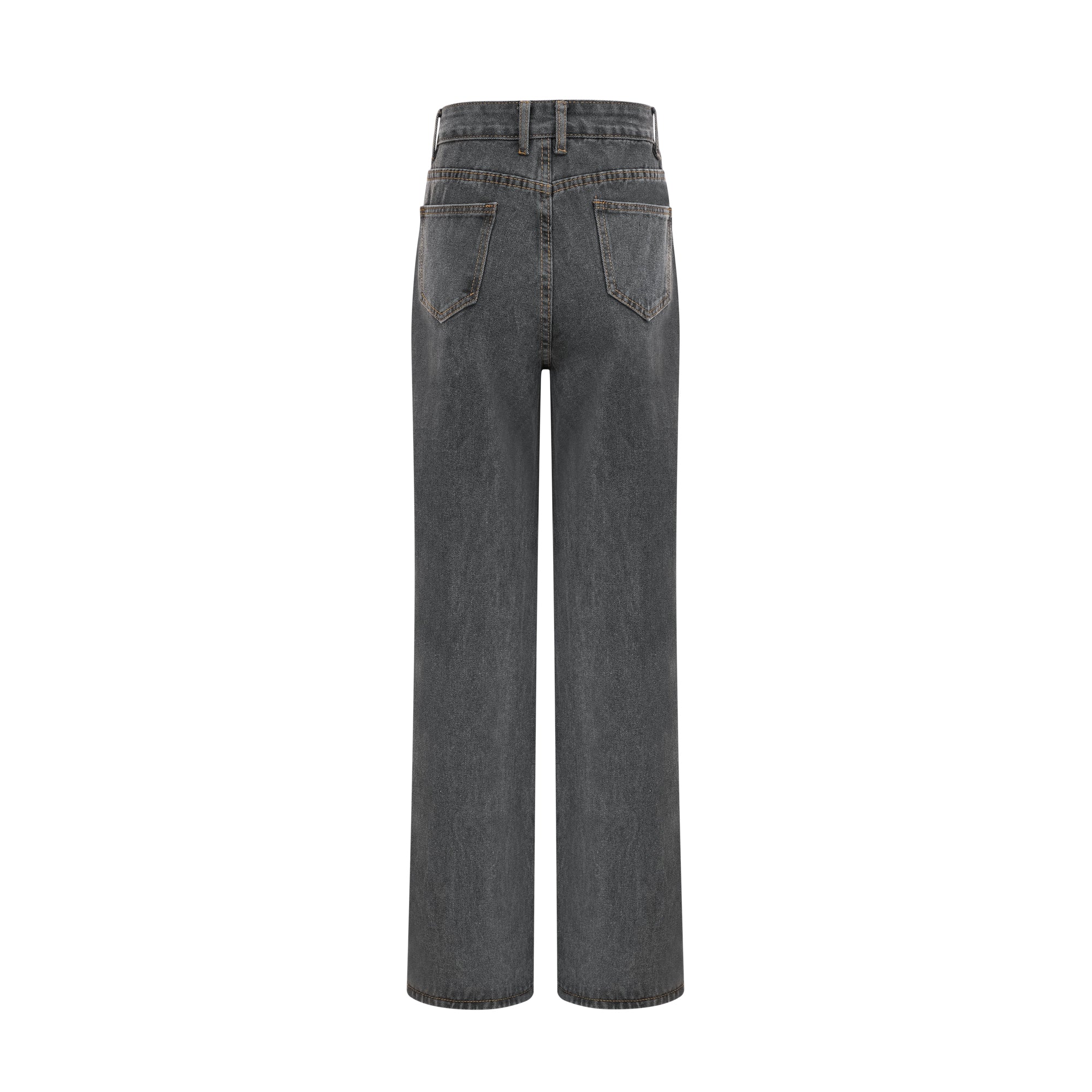 Delphine snap-off mif-rise bootcu jeans