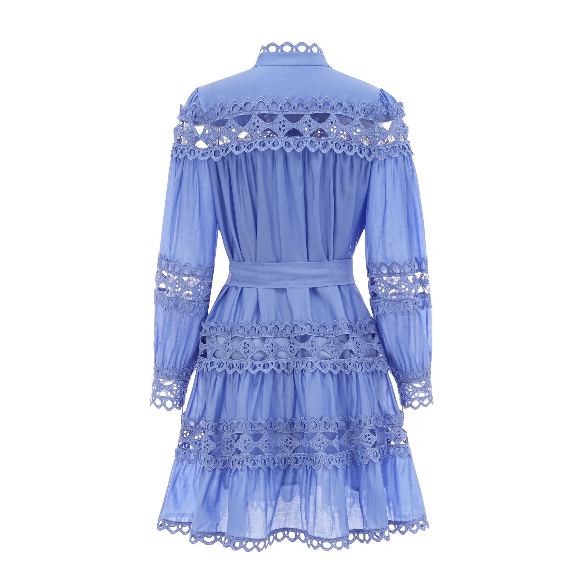 Nova blue cut-out belted mini dress