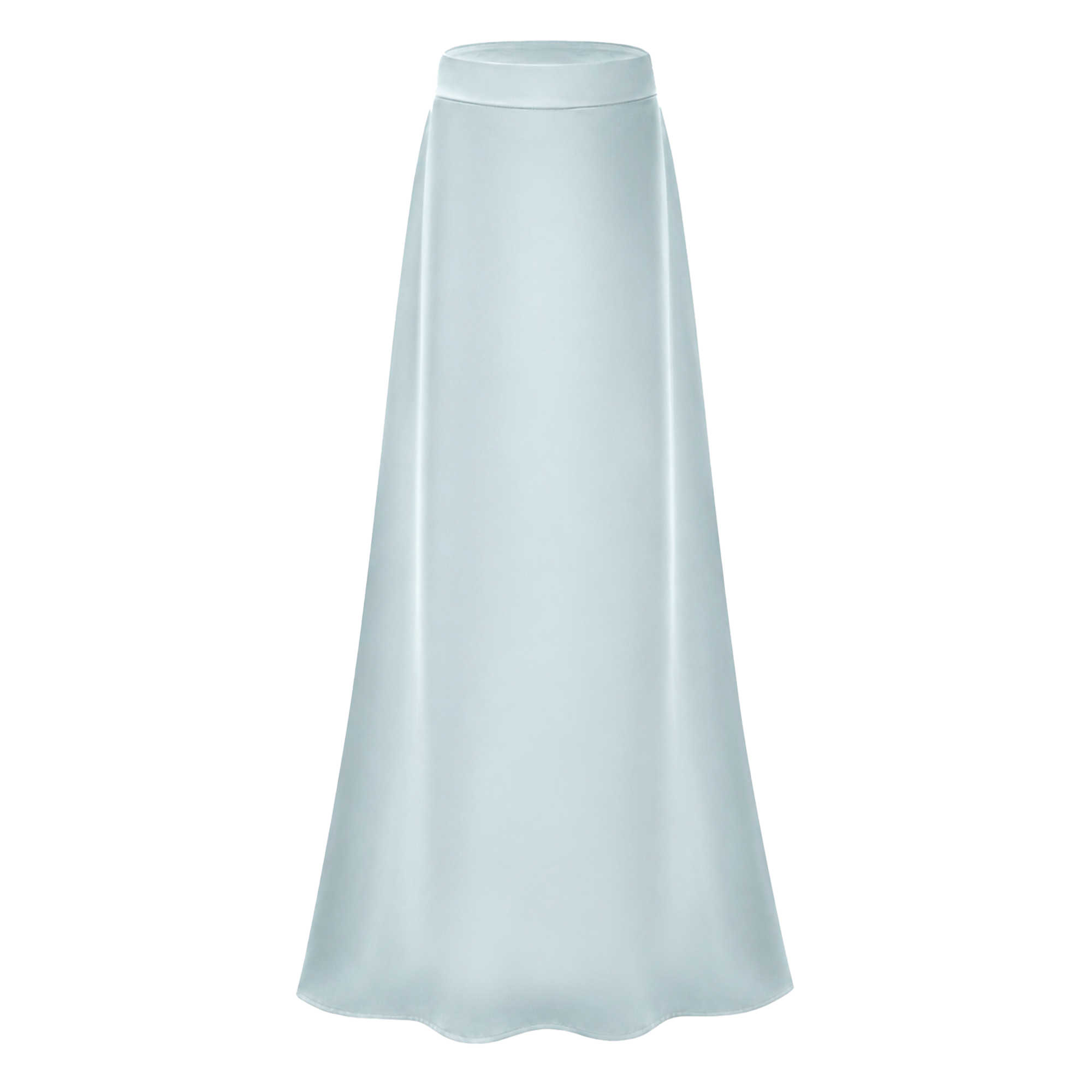 Borbála Blue Fringed Top & Satin Skirt Set