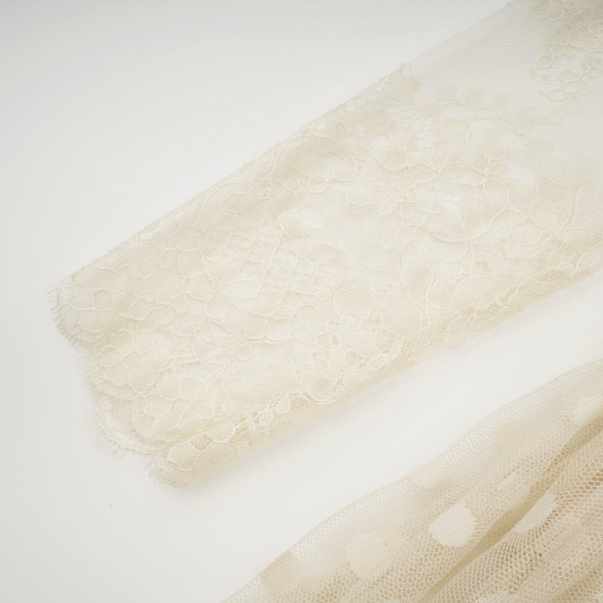 Éliane polka-dot lace-embroidered midi dress