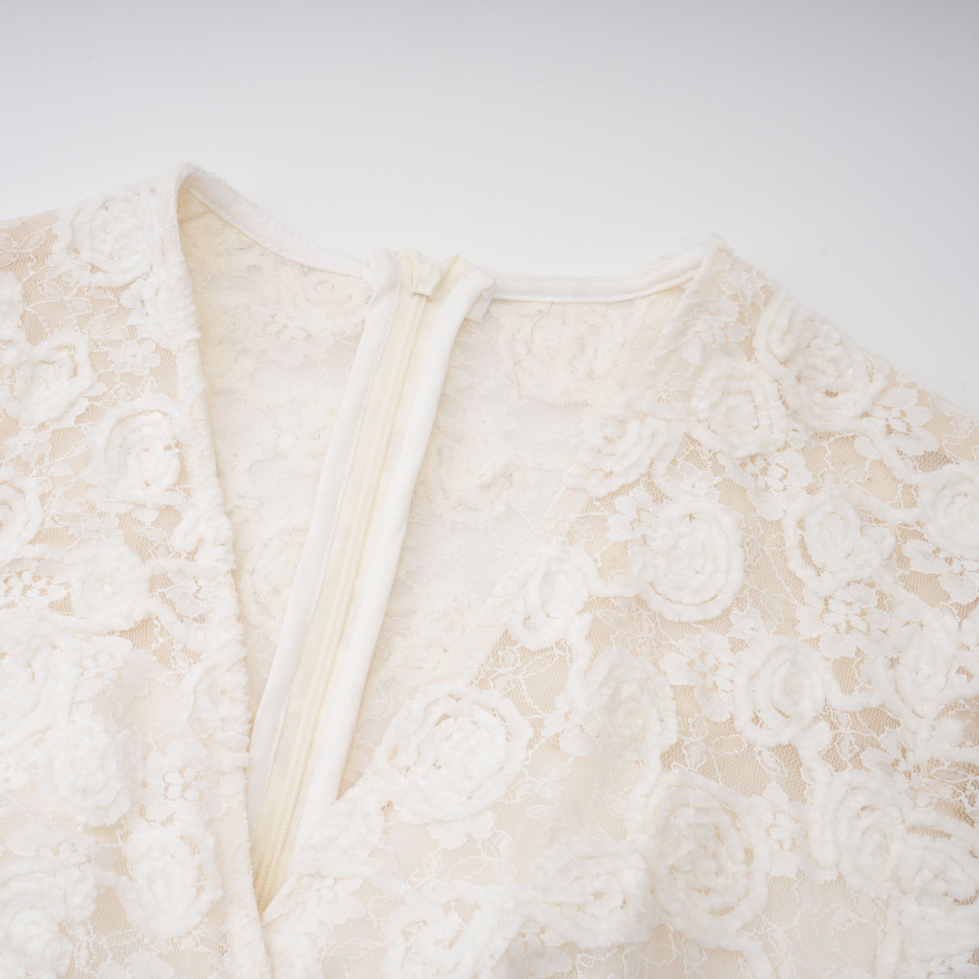 Oona White Floral Lace Pencil Midi Dress