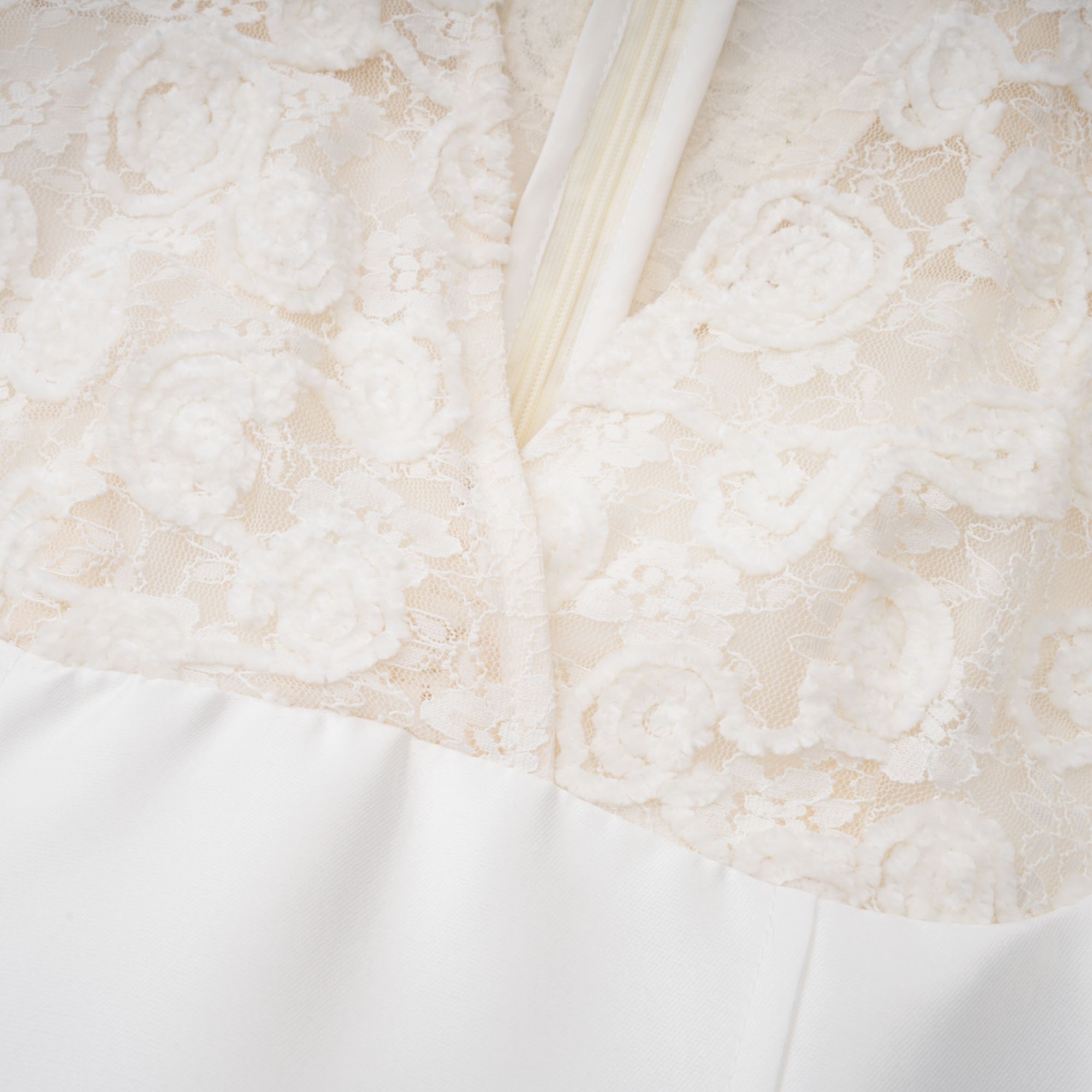 Oona White Floral Lace Pencil Midi Dress