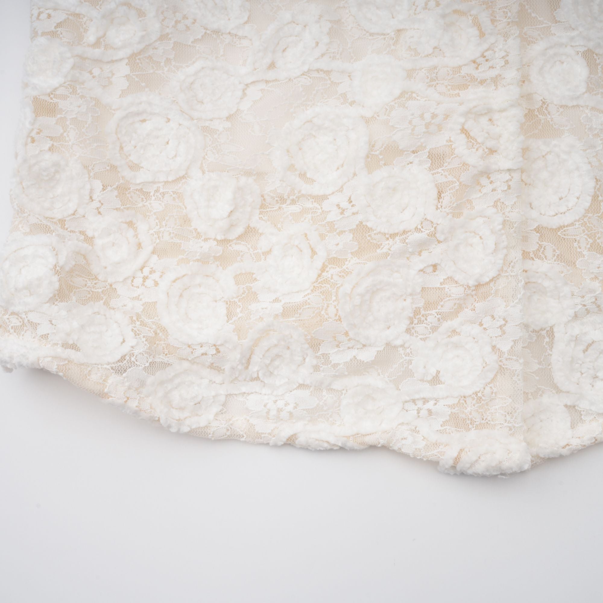 Oona White Floral Lace Pencil Midi Dress