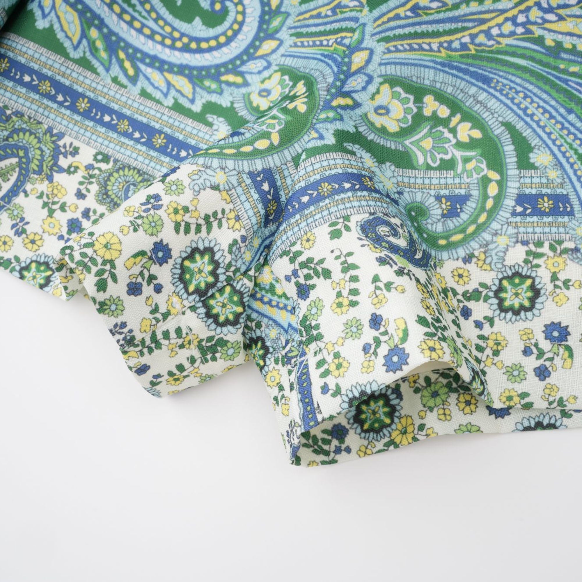 Louise green paisley shirt & shorts matching set