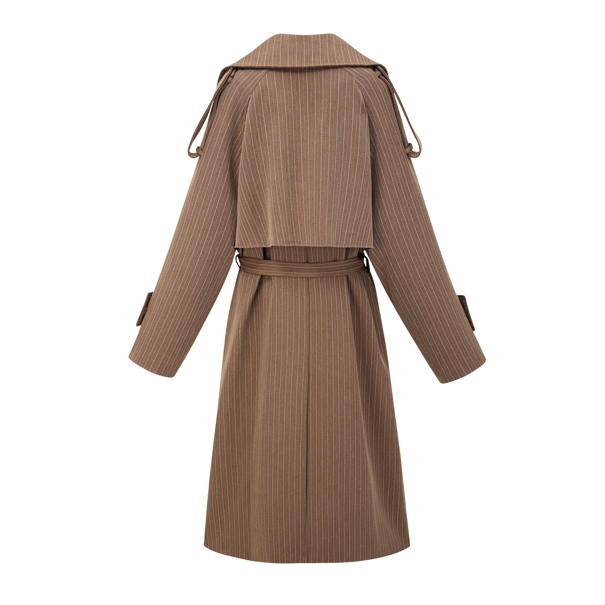 طقم معطف طويل مخطط وبنطلون من كليمانس براون