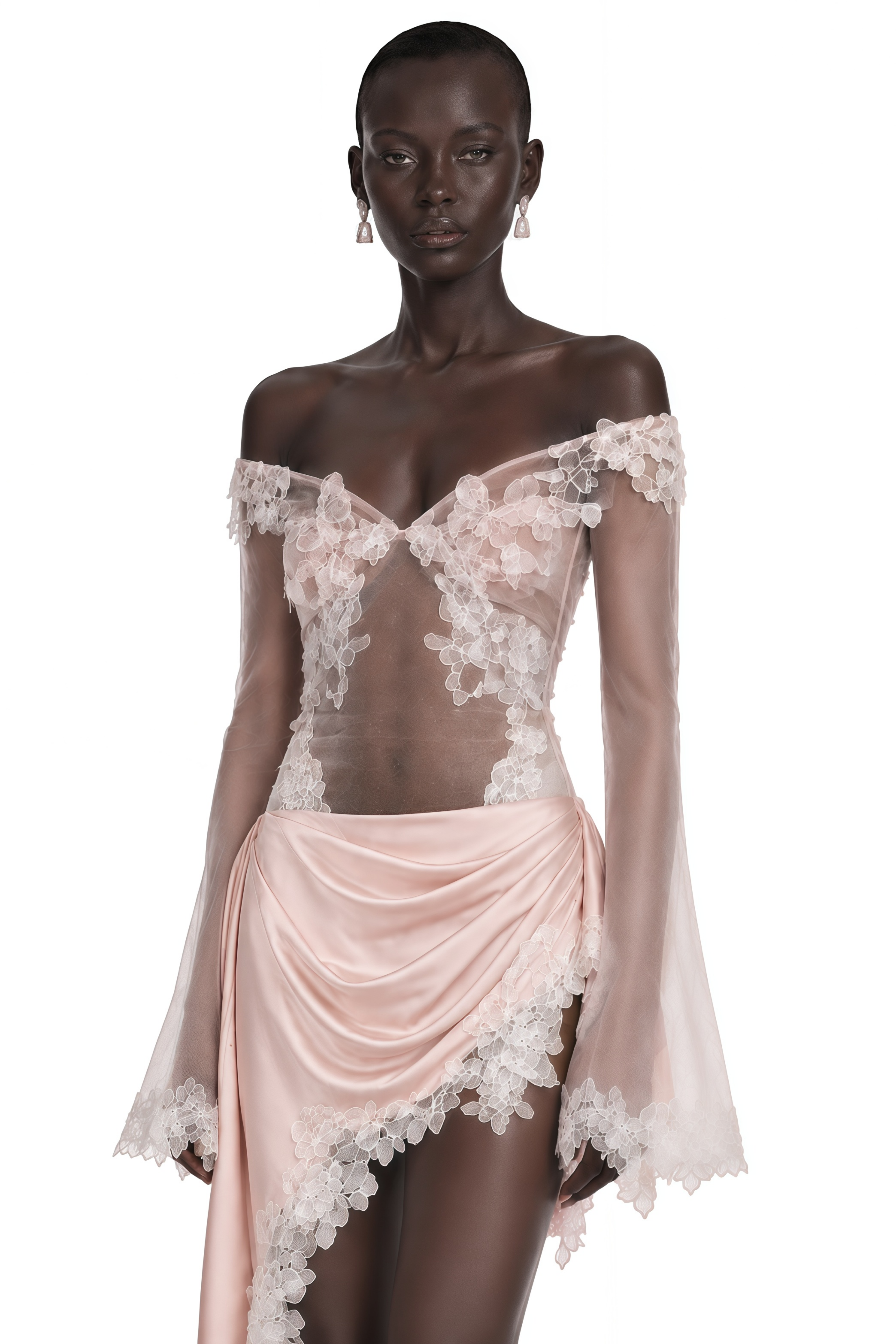 Estelle Pink Asymmetrical Draped Mini Dress