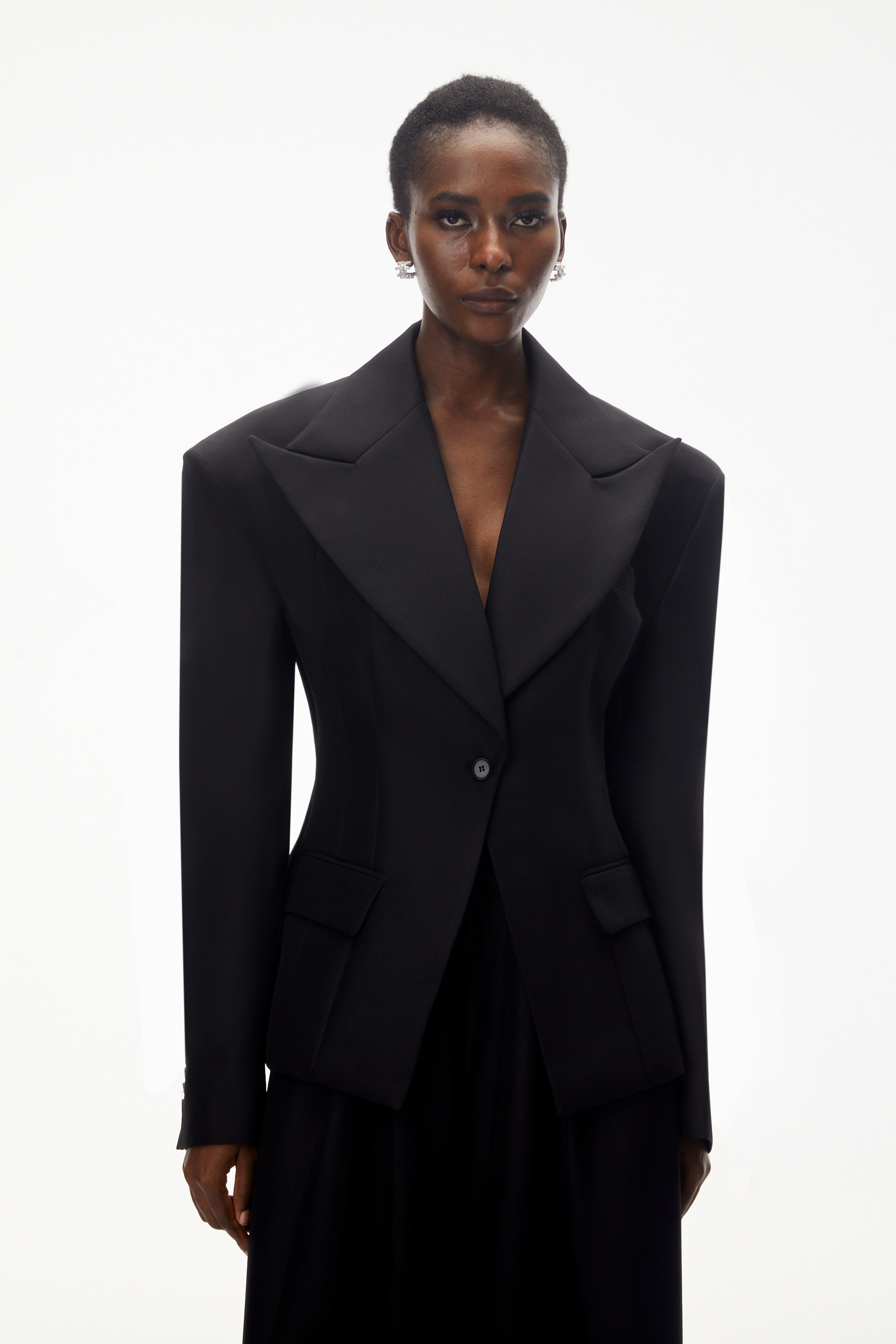 Homa Schwarzes Oversize-Set aus Blazer und Hose