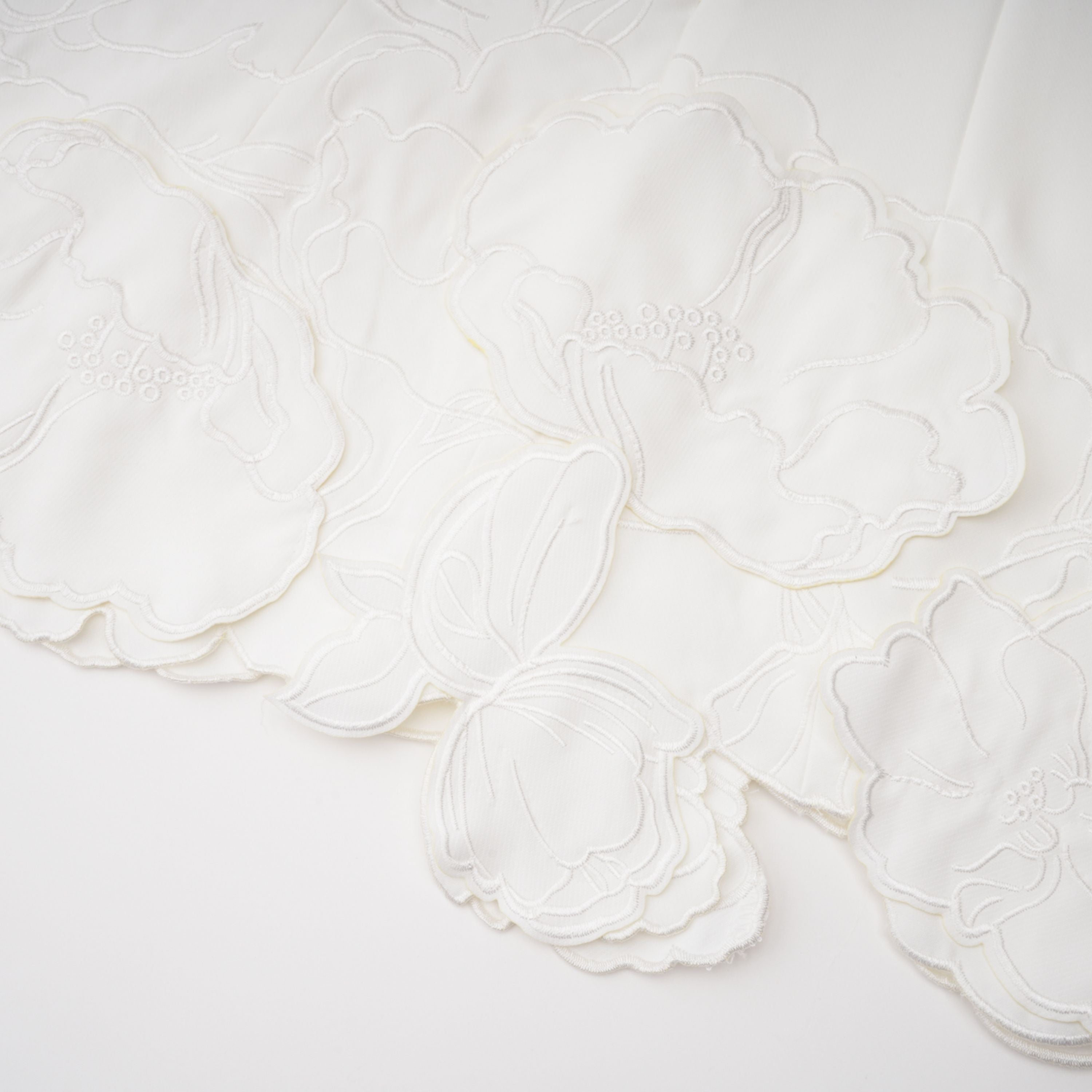 Inga Cream White Strapless Floral Embroidered Mini Dress