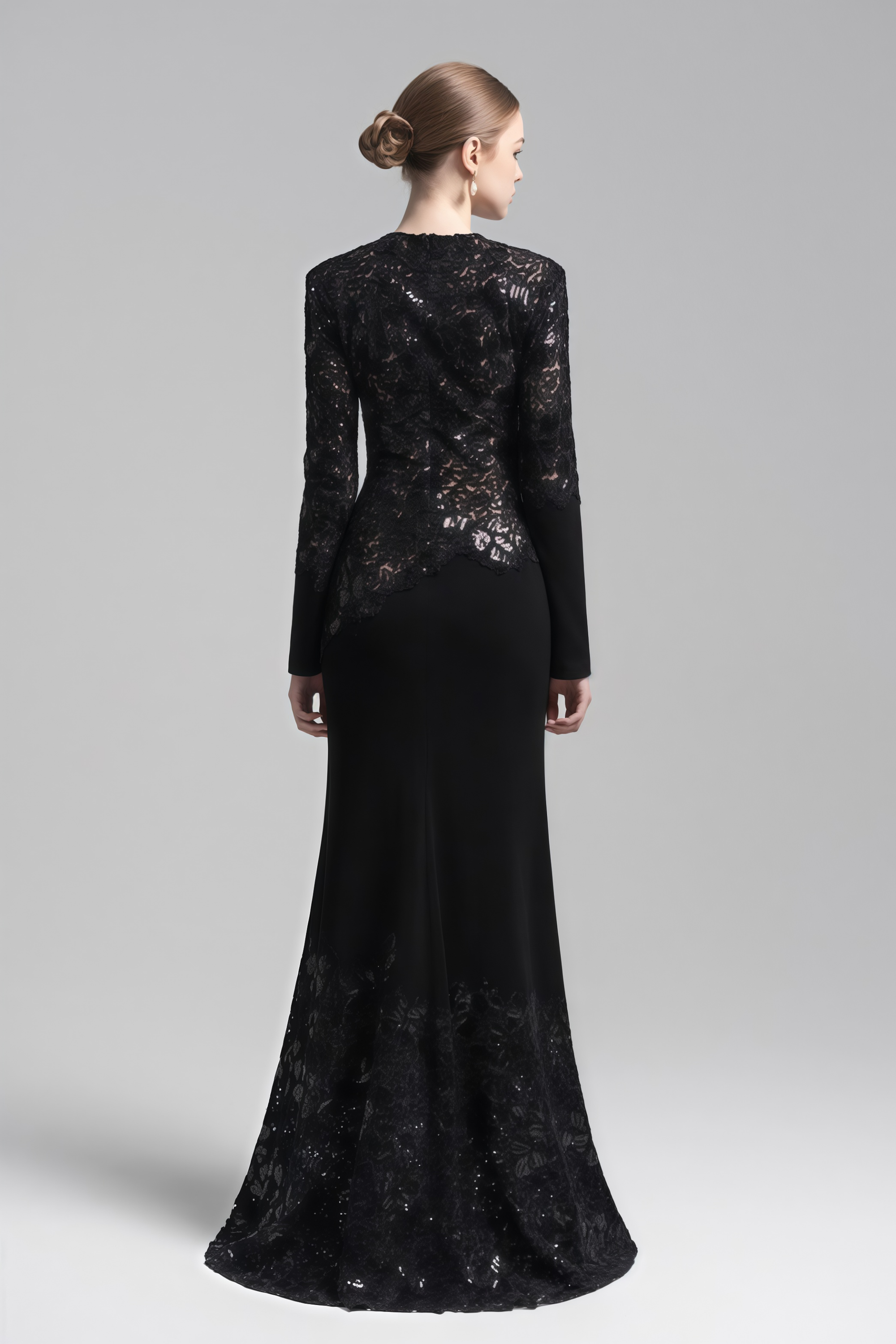 Mathilde Black Embroidered Maxi Dress