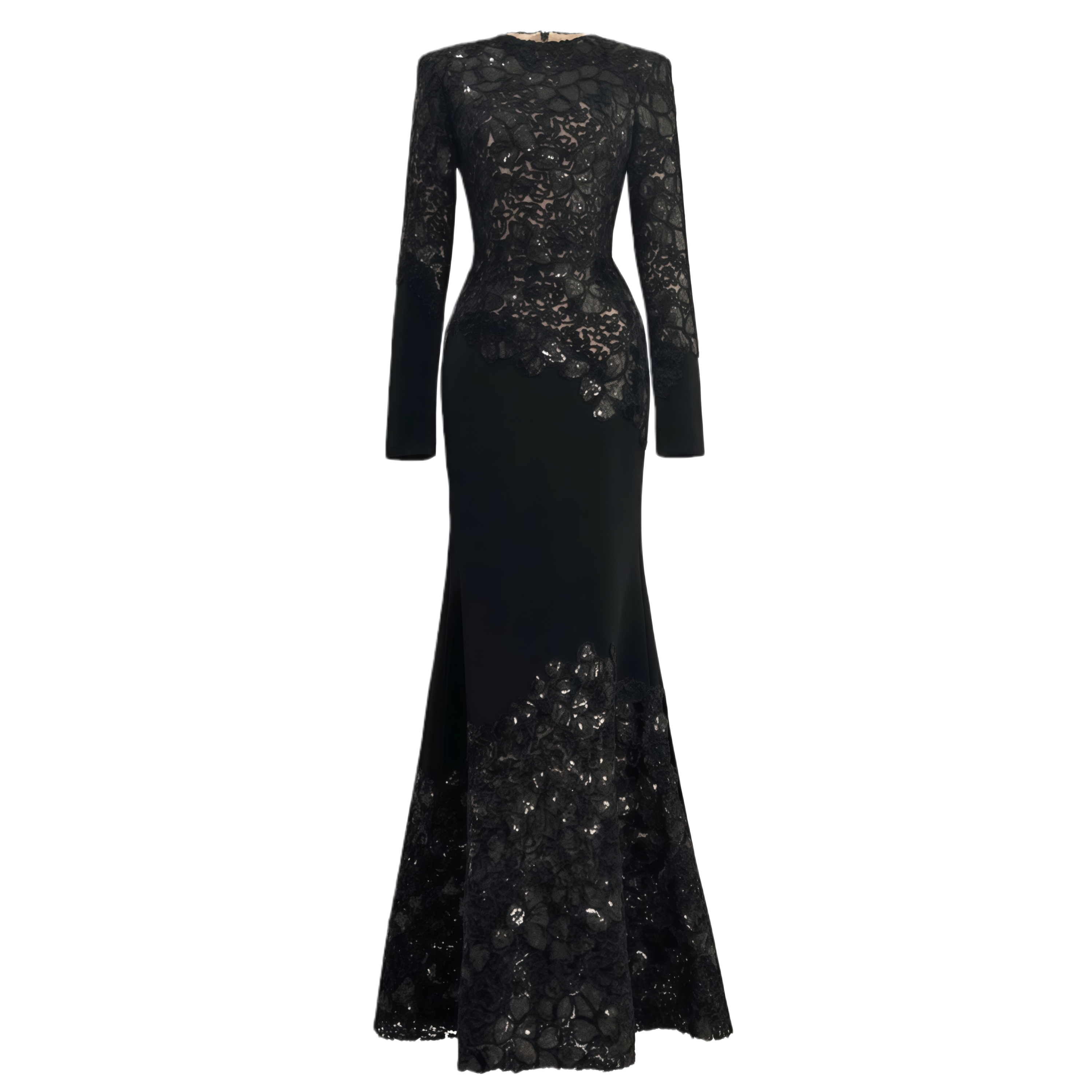 Mathilde Black Embroidered Maxi Dress