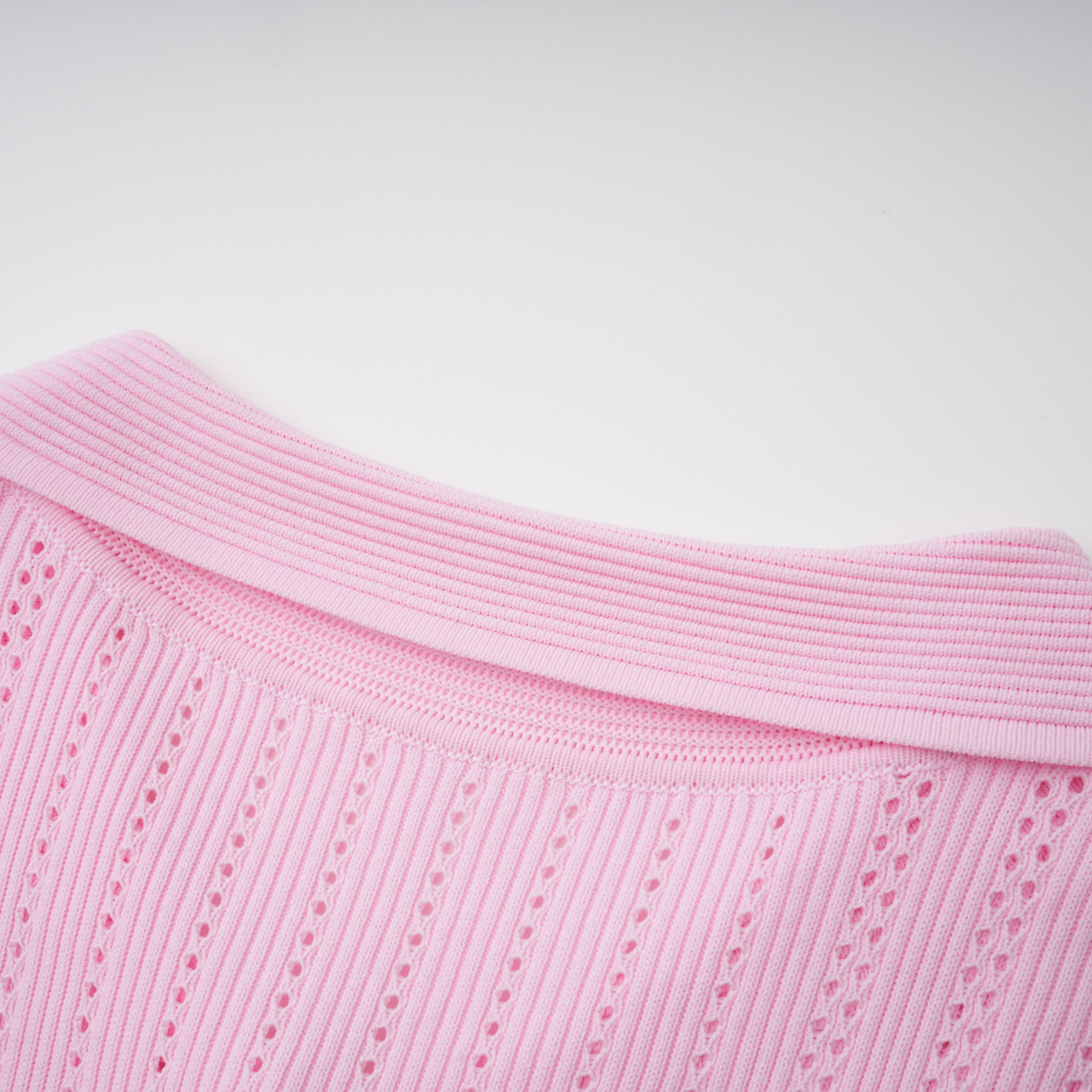 Jocasta Pink Stretch Lace Knit Midi Dress