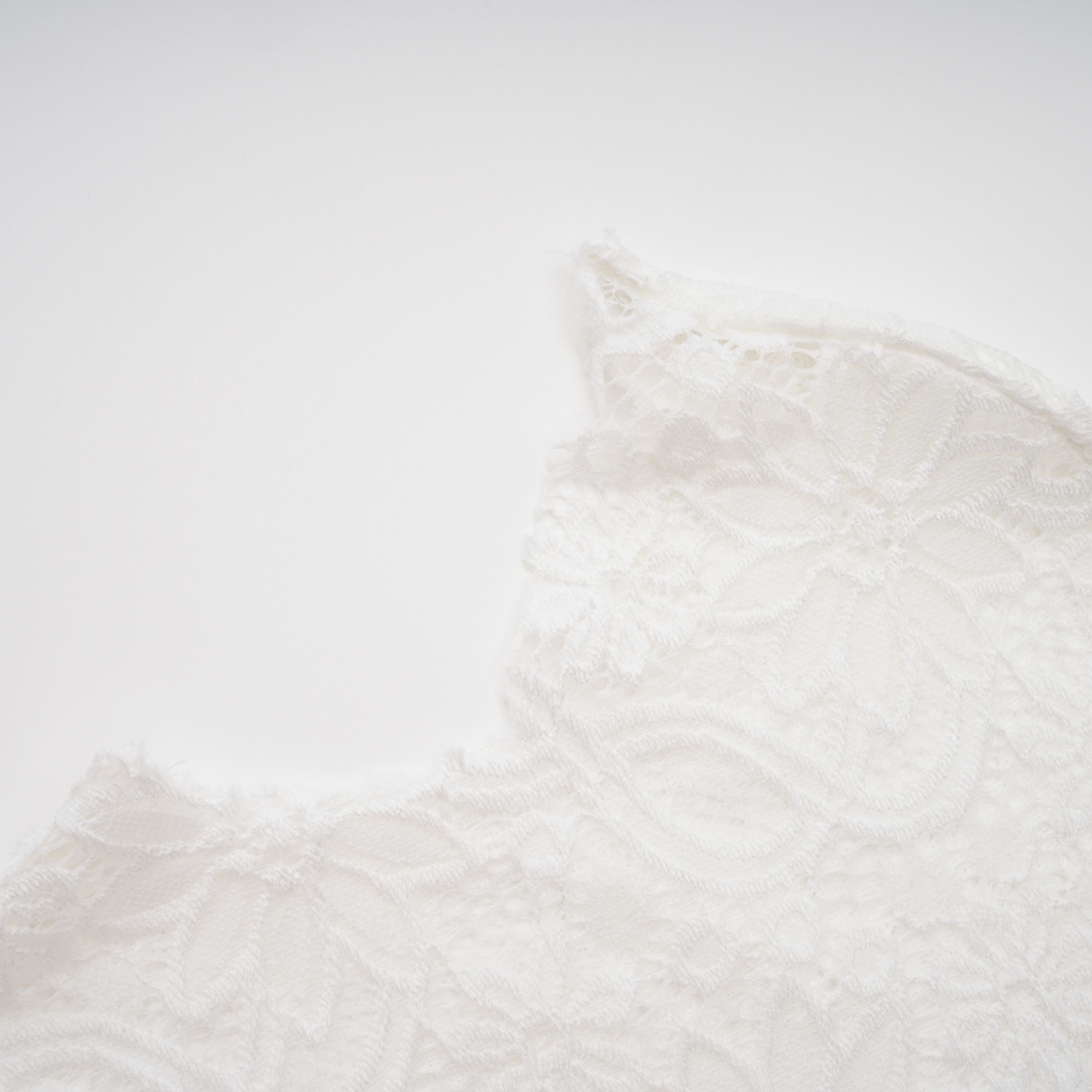 Loana White Floral Lace Top & Trousers Set