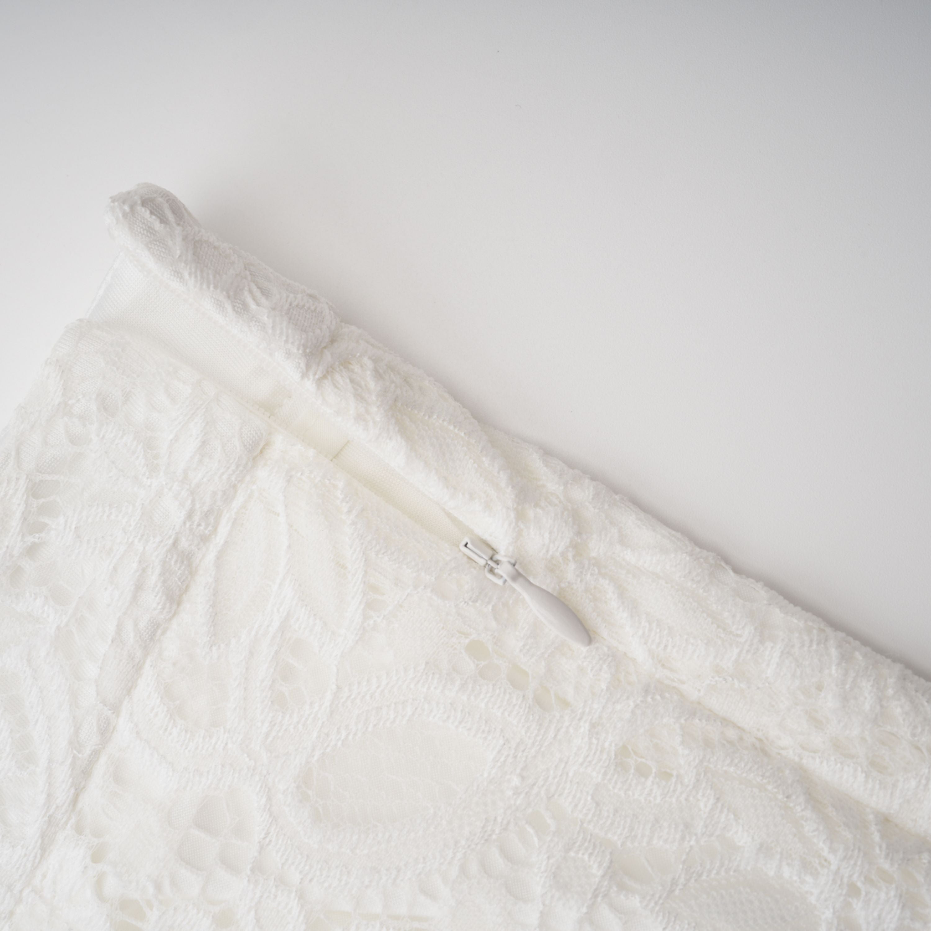 Loana White Floral Lace Top & Trousers Set