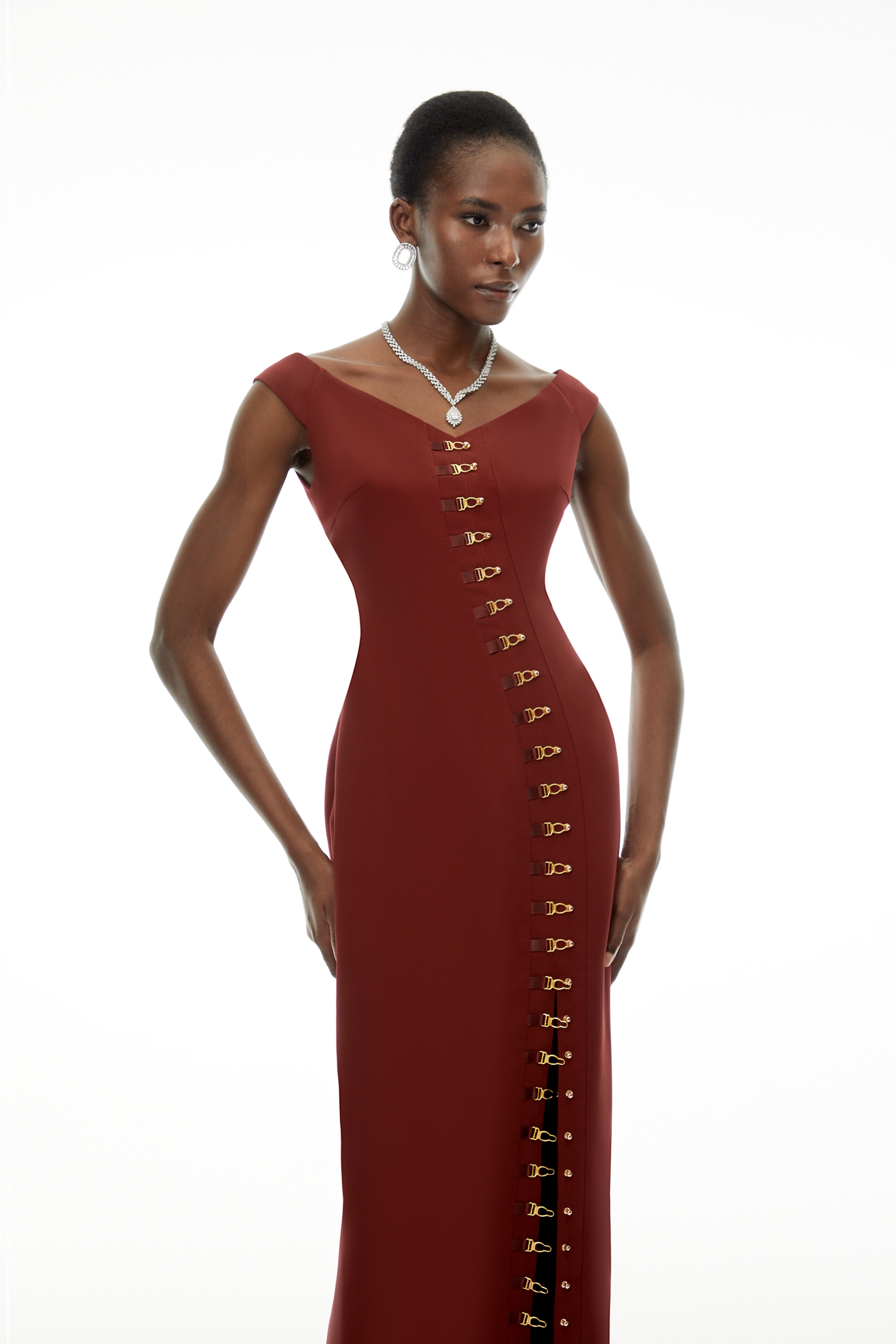 Luna Red Sleeveless Bodycon Maxi Dress (Final Sale)