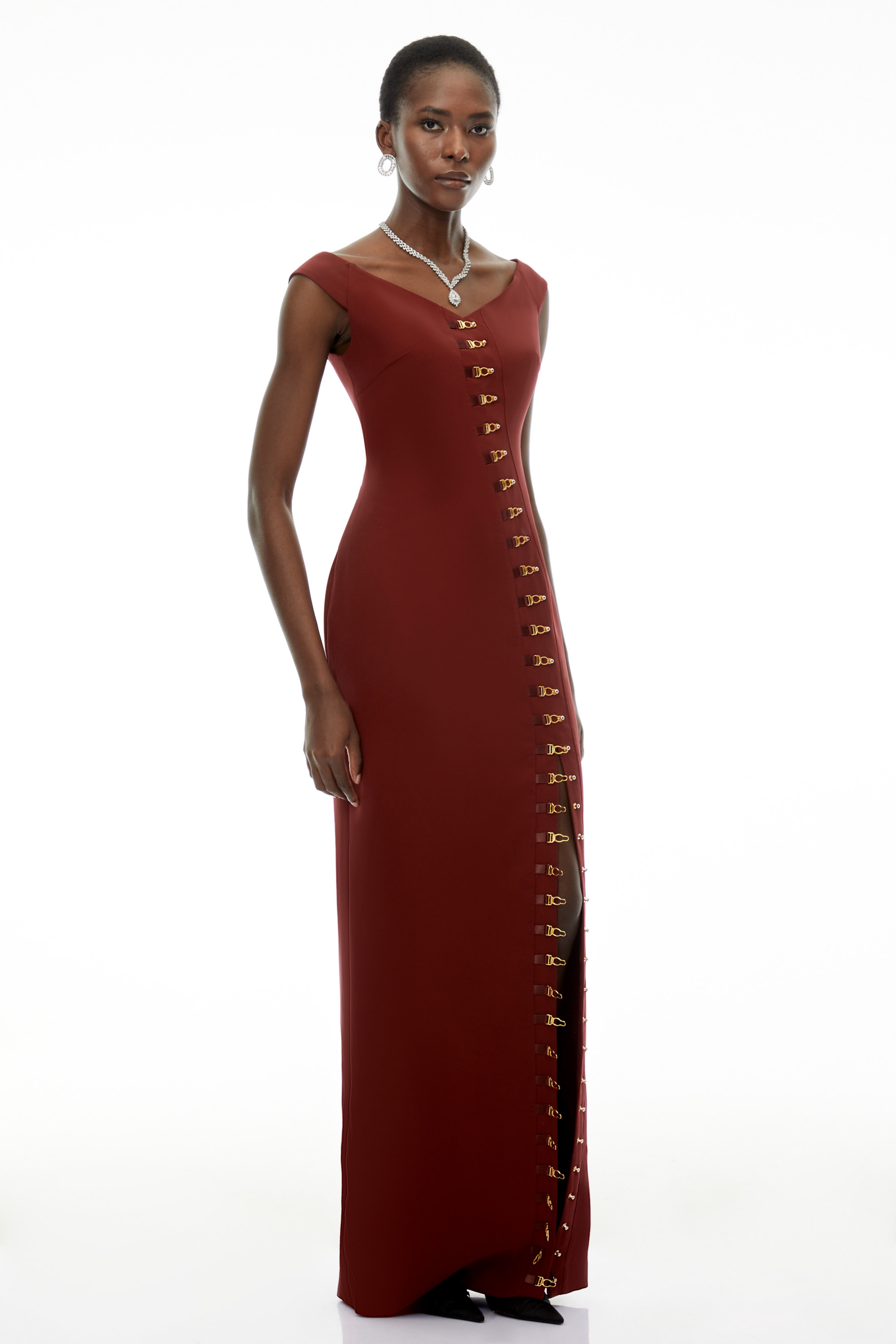Luna Red Sleeveless Bodycon Maxi Dress (Final Sale)