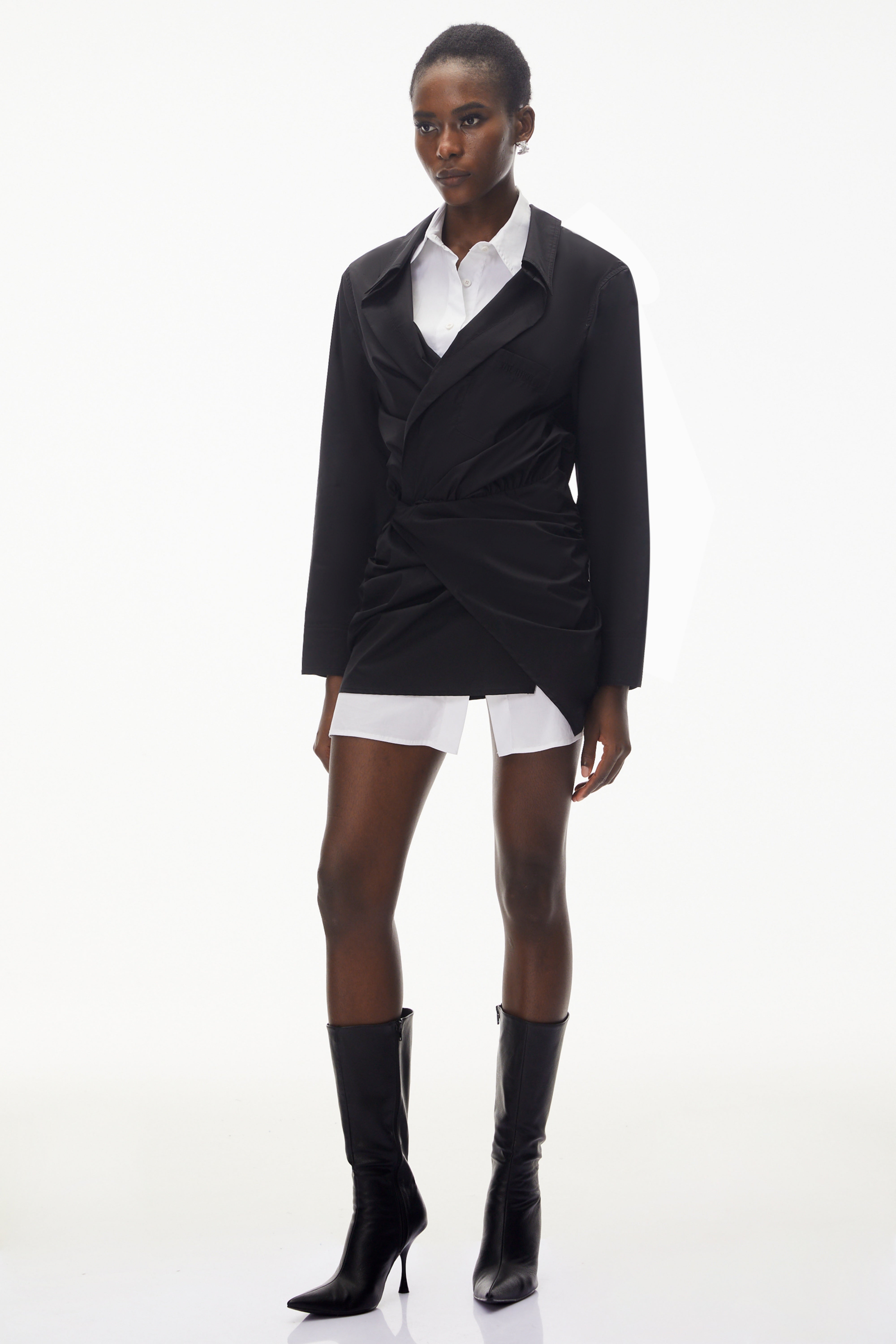 فستان قميص من "ماهتاب" بلون أسود