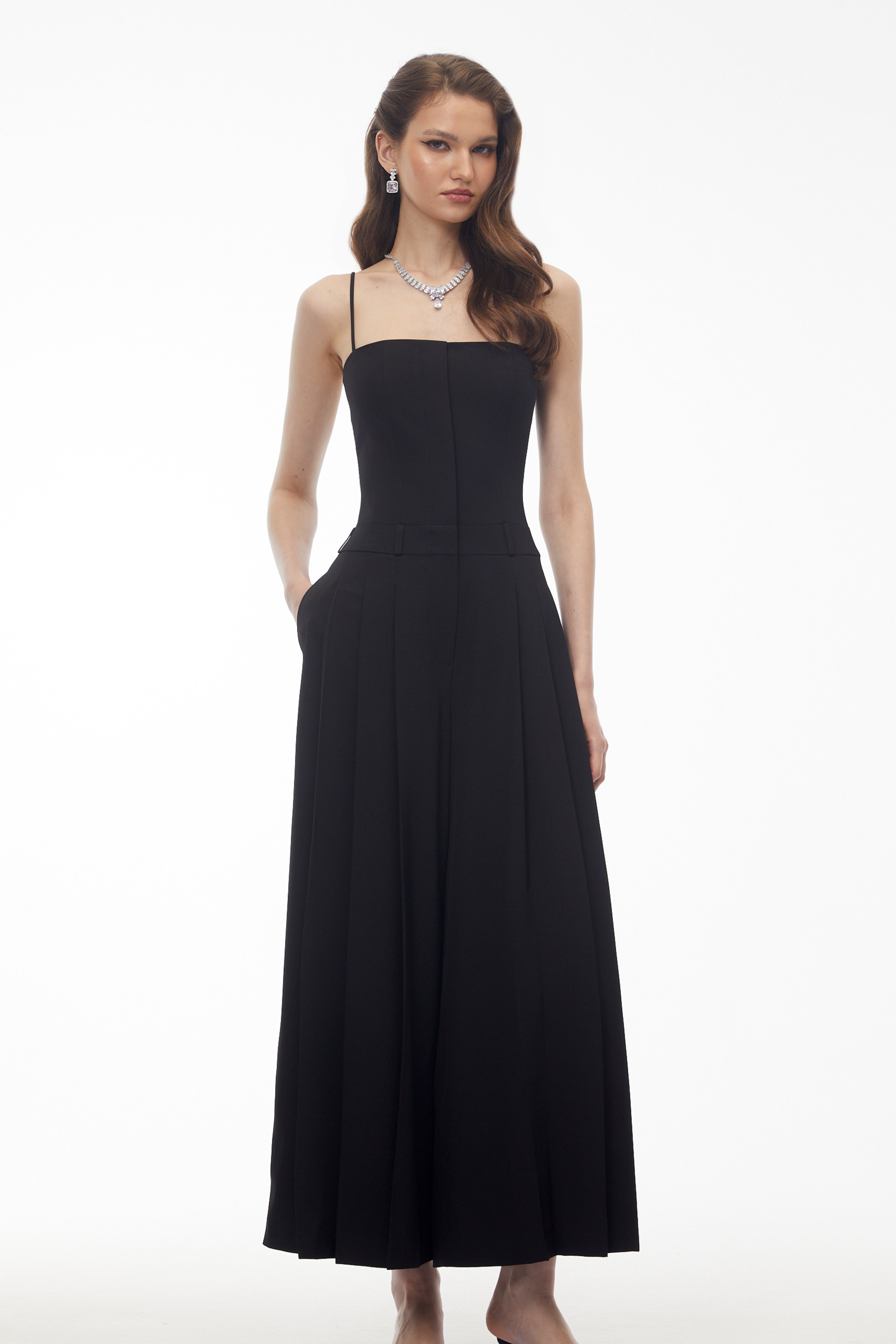 Combinaison à jambes larges Manaia Black