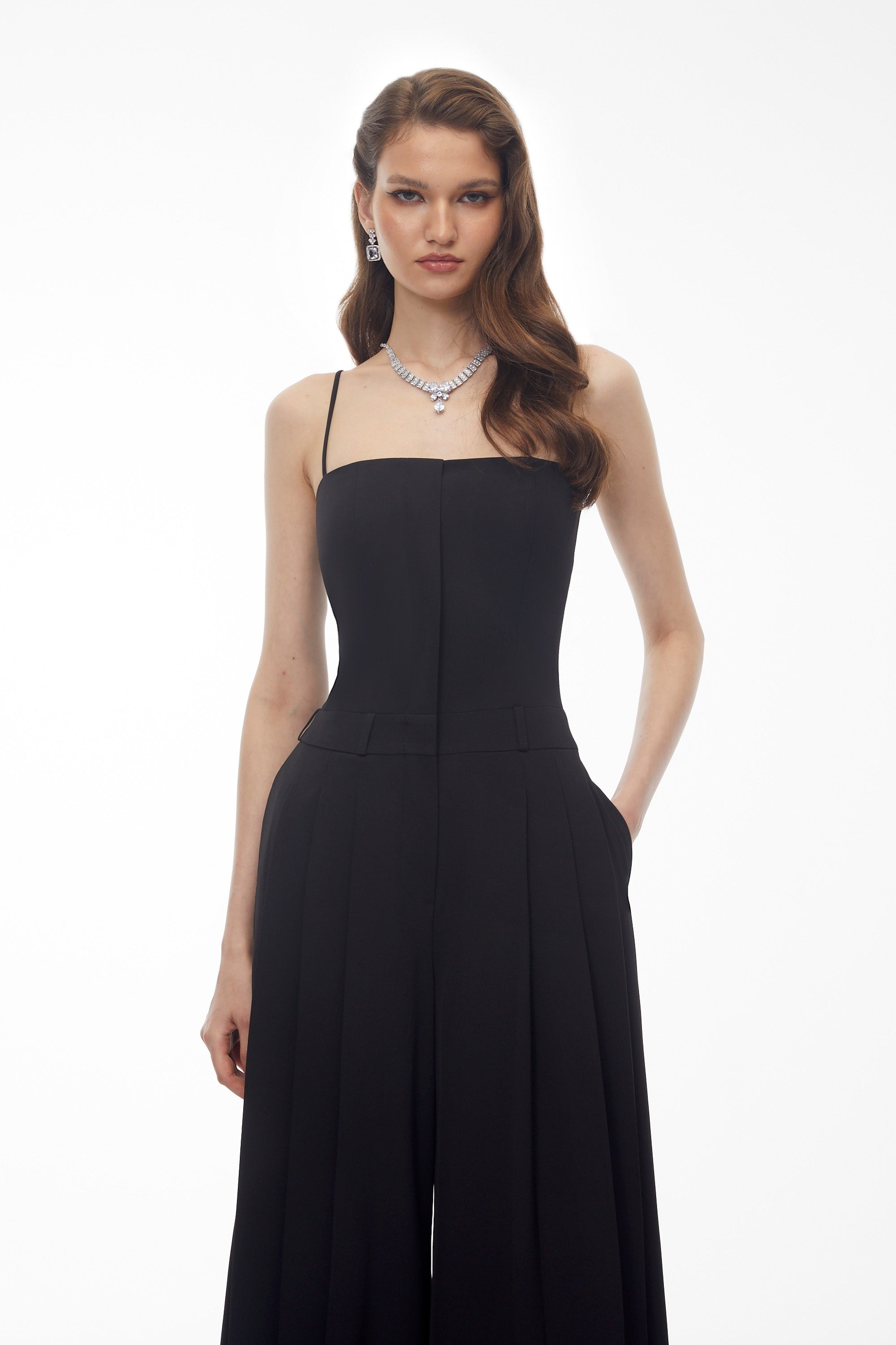 Combinaison à jambes larges Manaia Black