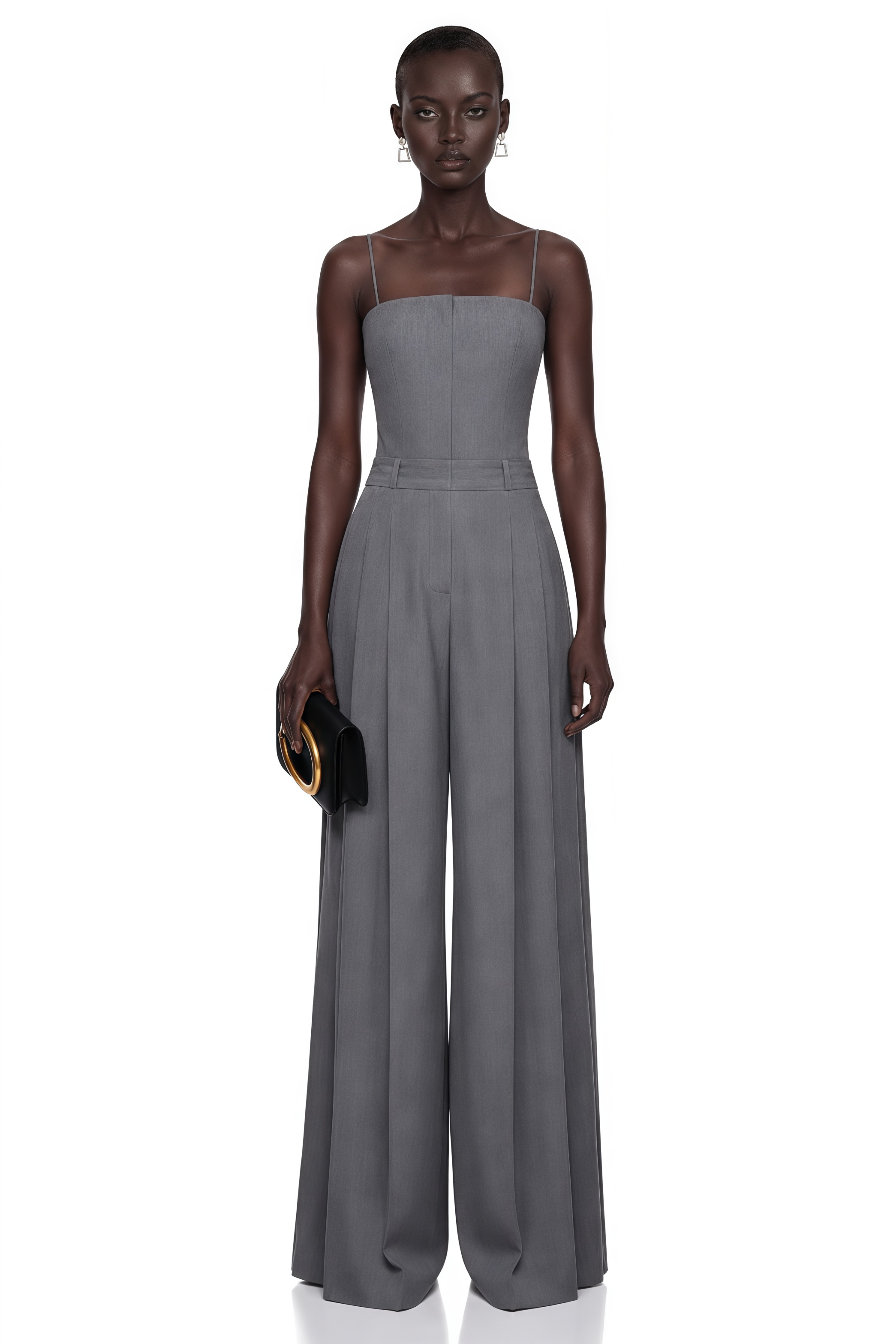 Manaia Grey Wide-Leg Jumpsuit