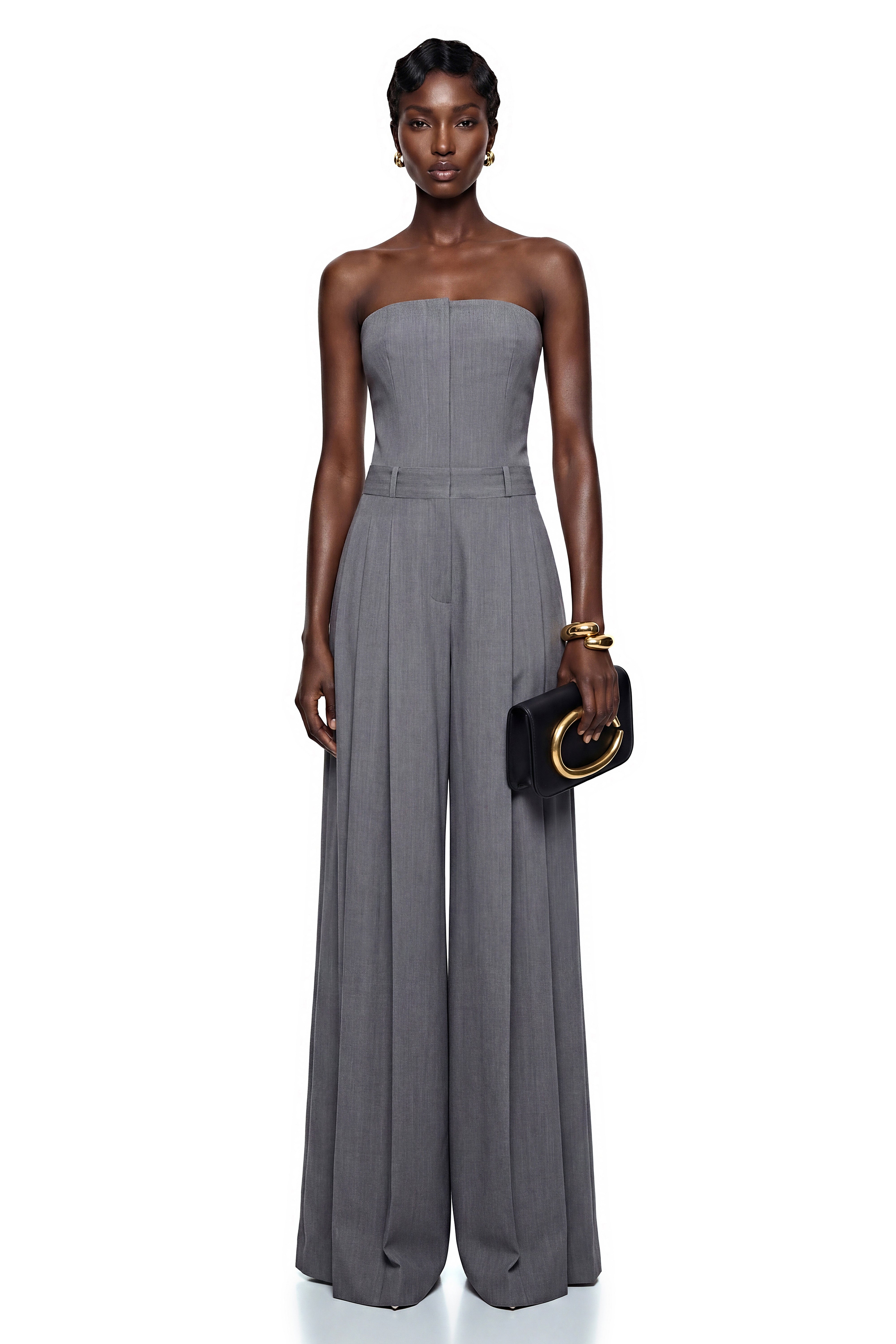 Manaia Grey Wide-Leg Jumpsuit