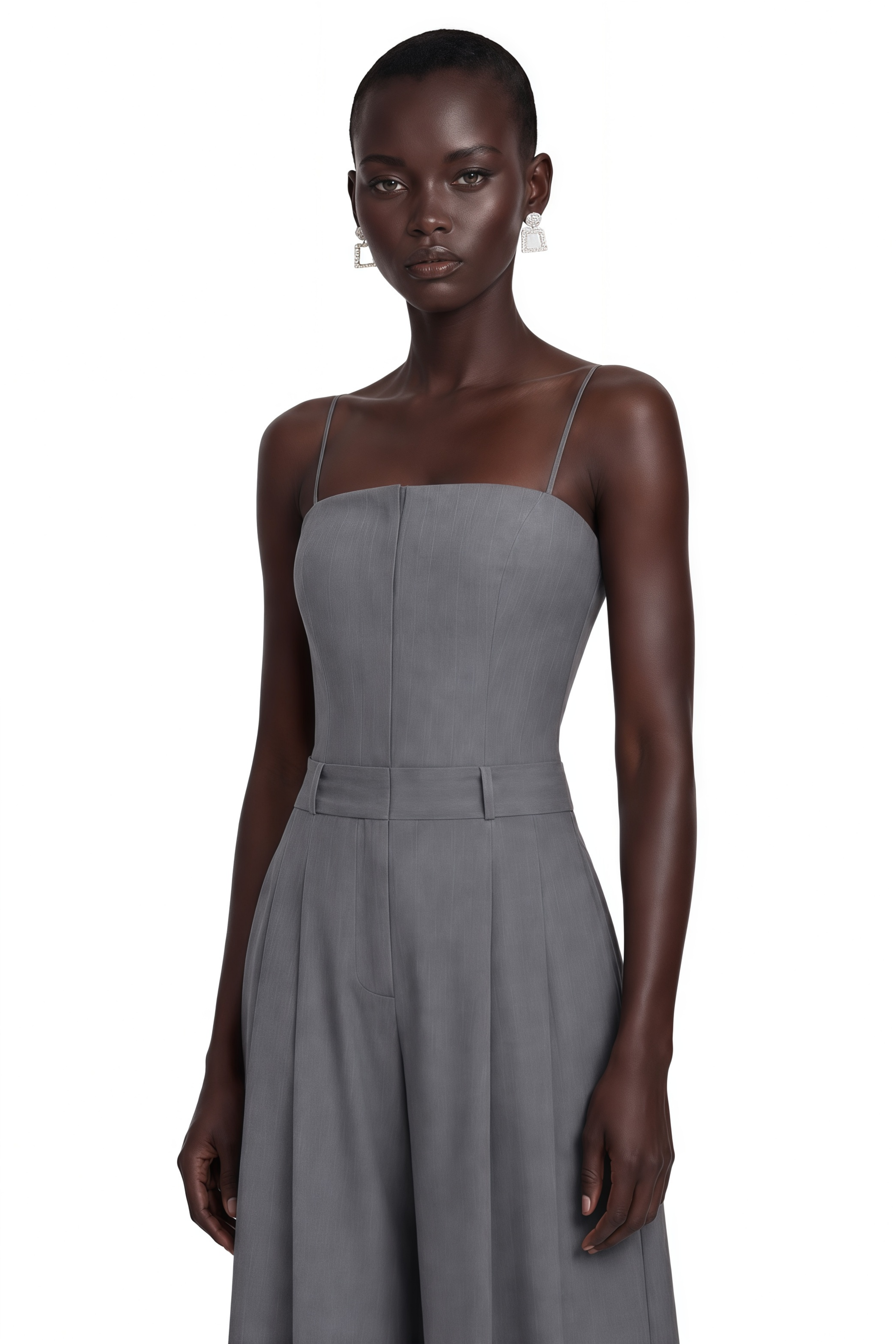 Manaia Grey Wide-Leg Jumpsuit