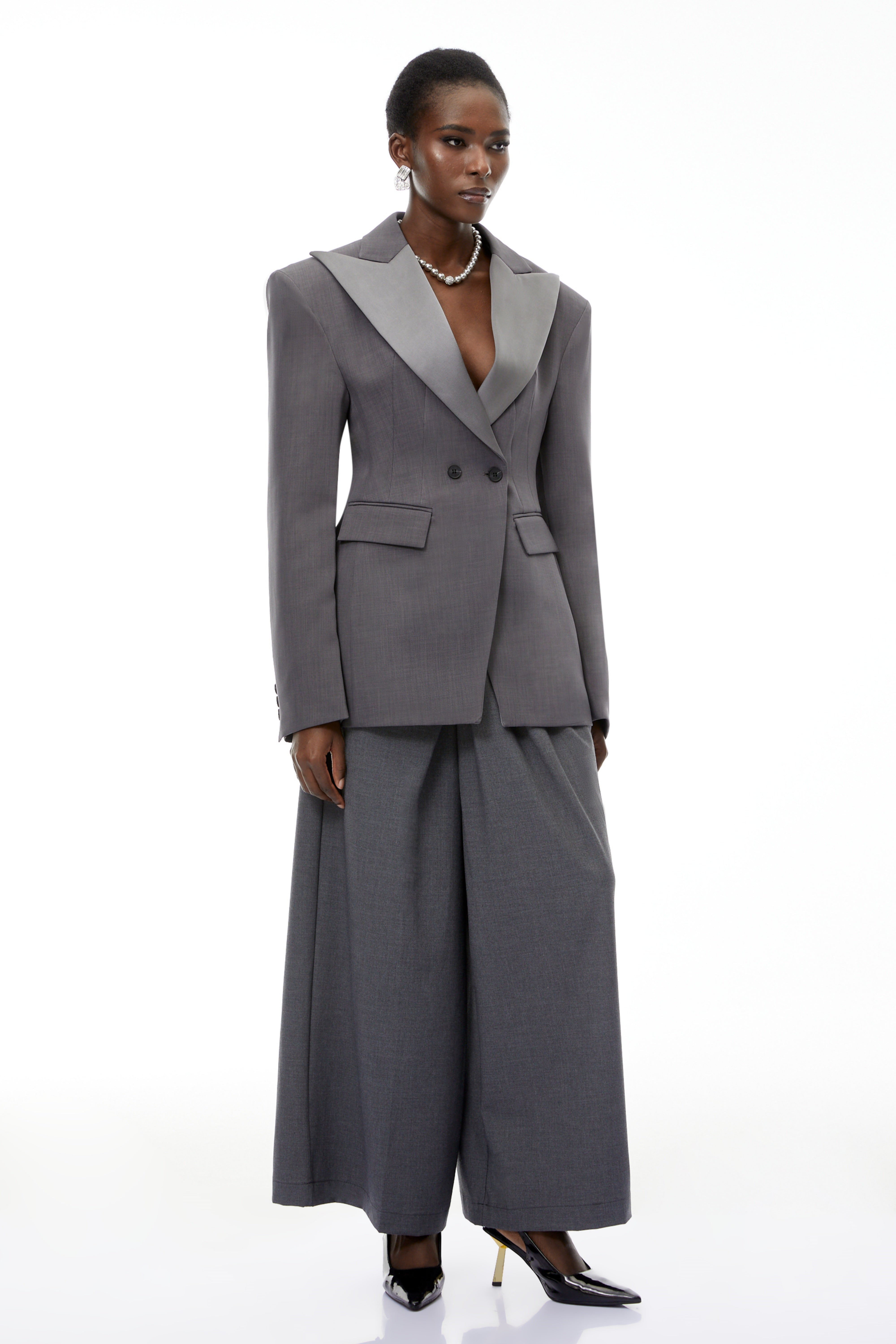 Marcellus Grey Blazer mit Spitzrevers