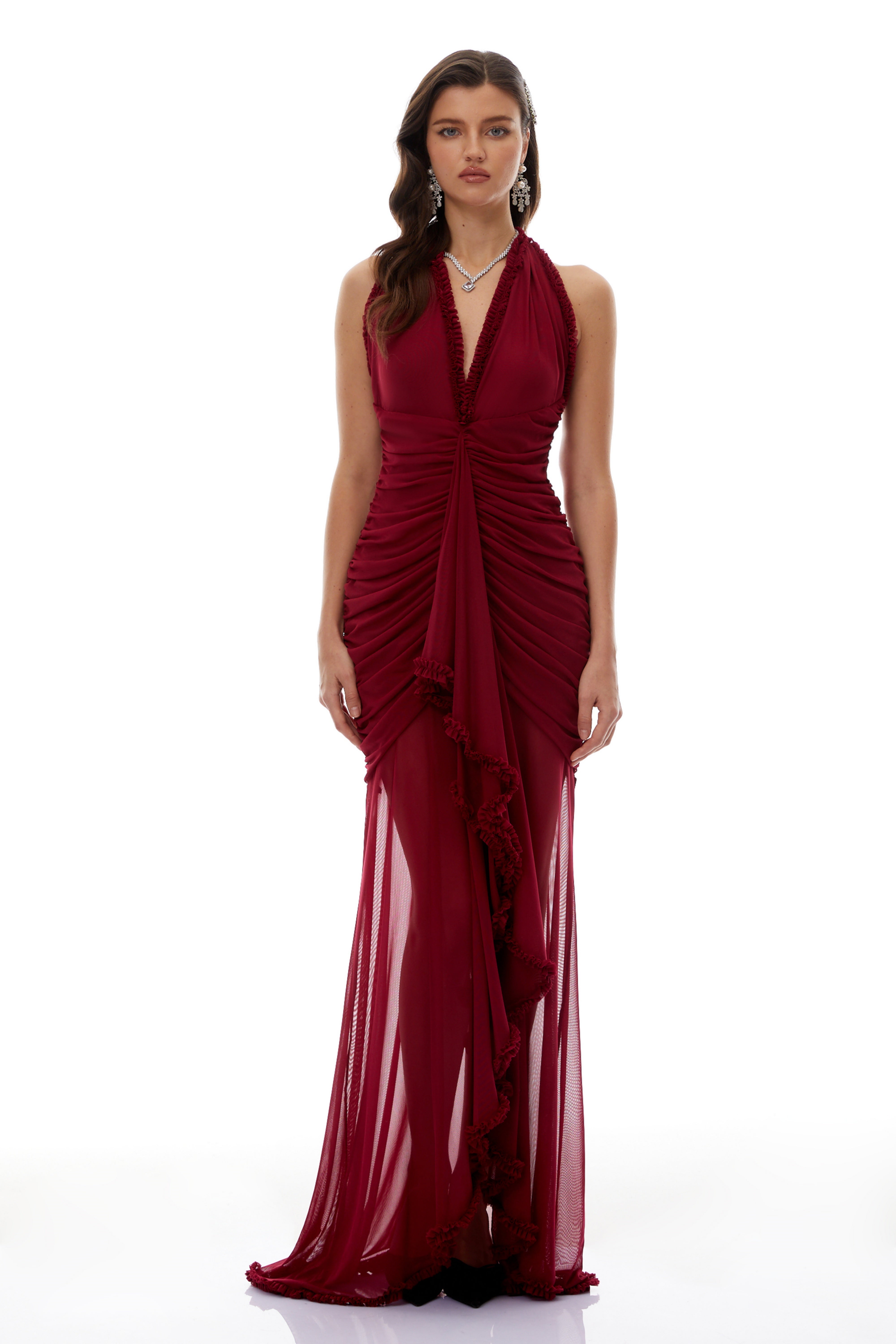 Cremefarbenes Sólrún-Minikleid mit geflochtenen Fransen