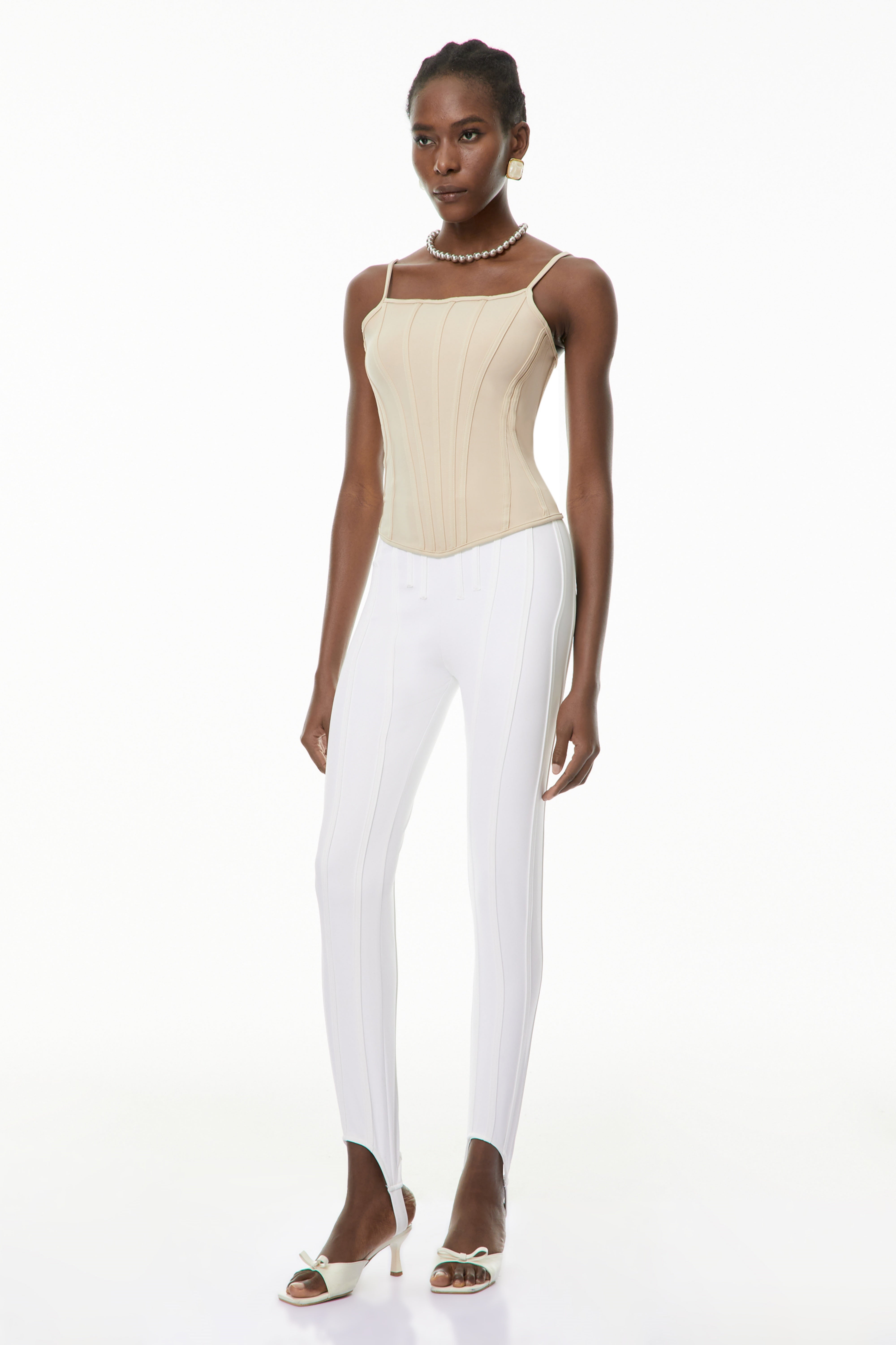 Mechthild Neutral Boned Bodice Corset Top