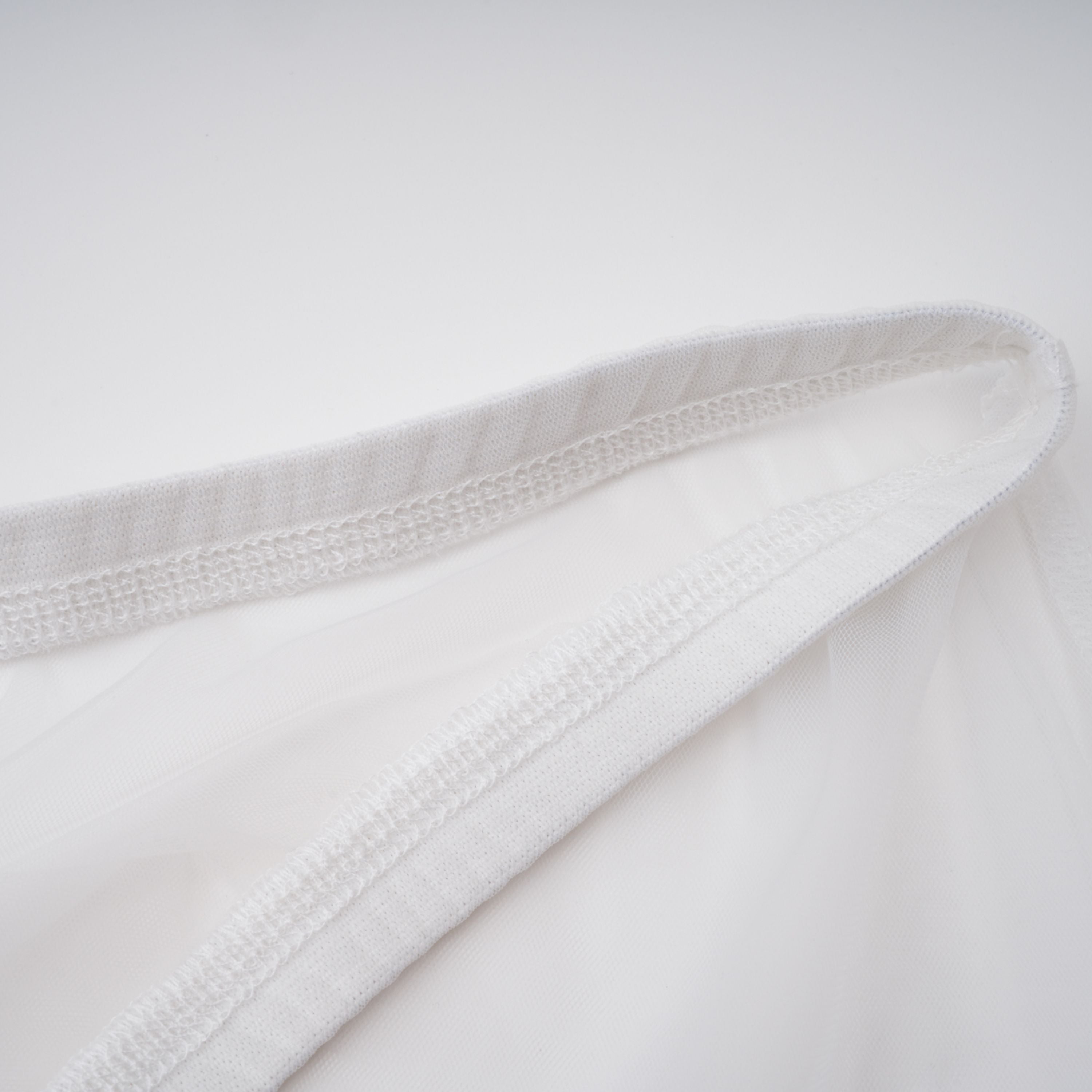 White Lace Gown with Detachable Skirt