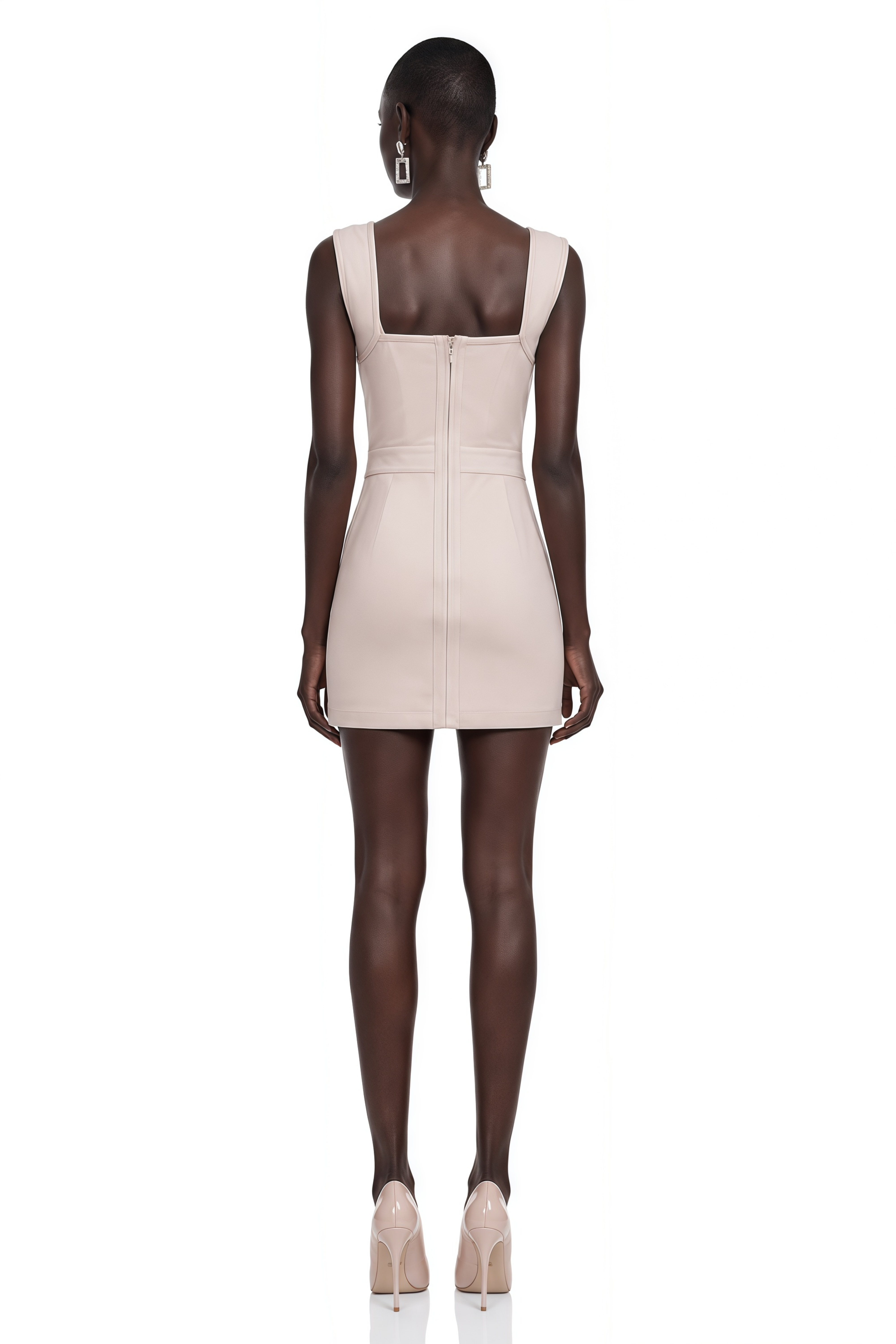 Nettie Pink Sweetheart Lace Mini Dress