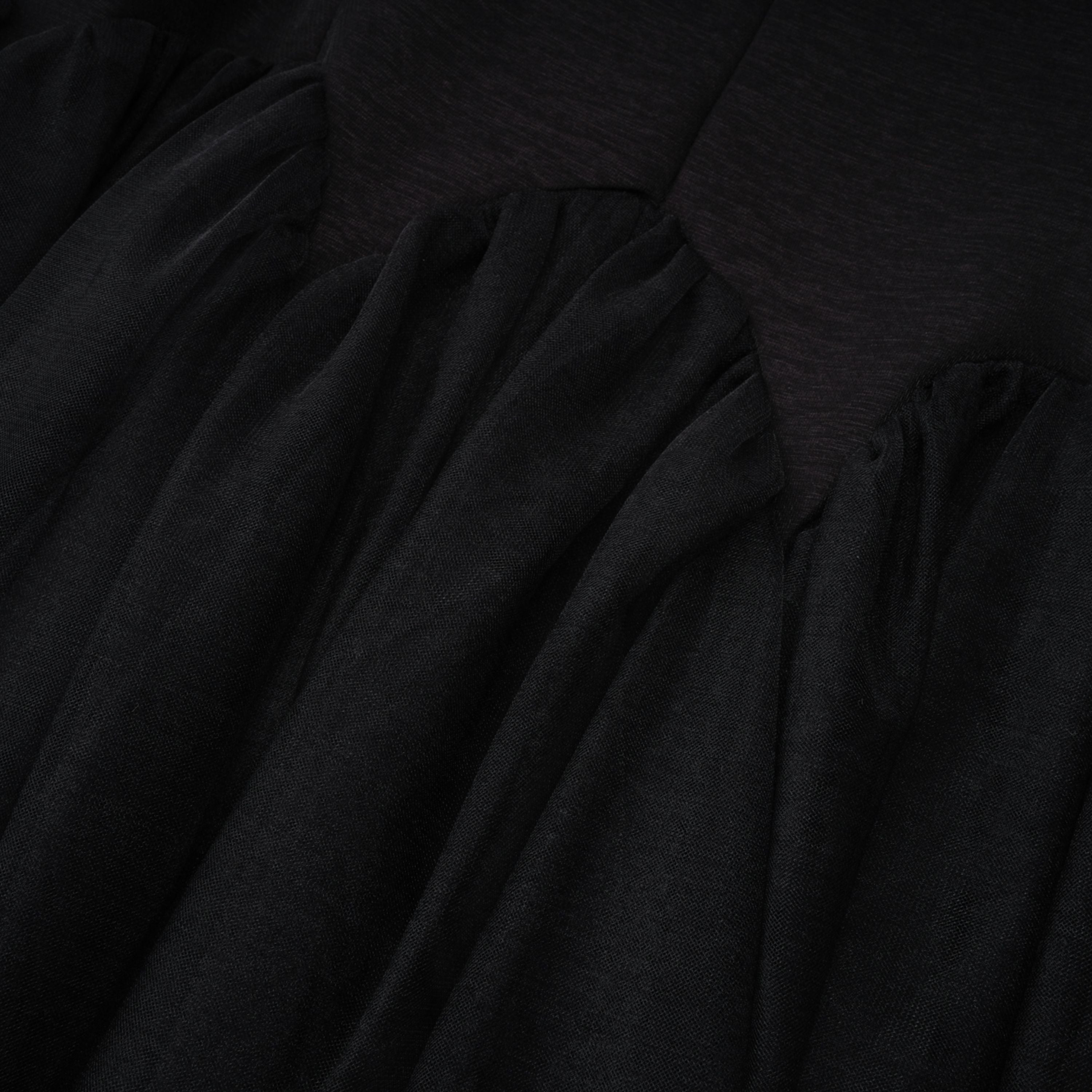 Ofra Black Pearl Pleated Midi Dress