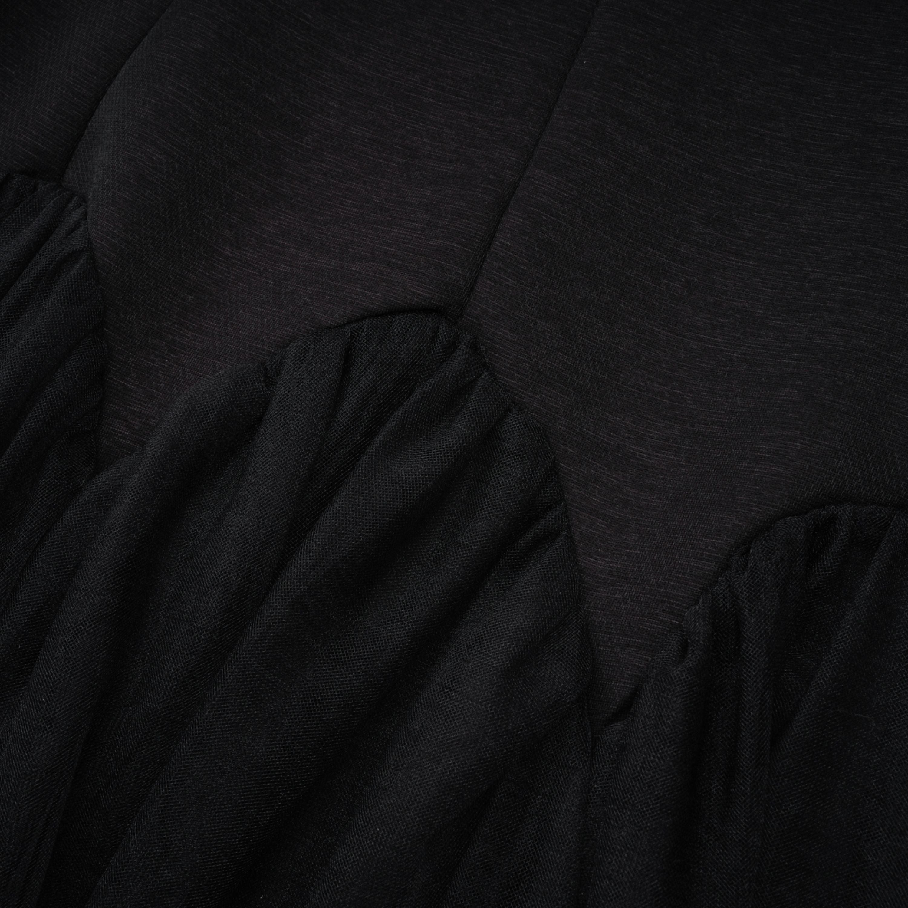Ofra Black Pearl Pleated Midi Dress