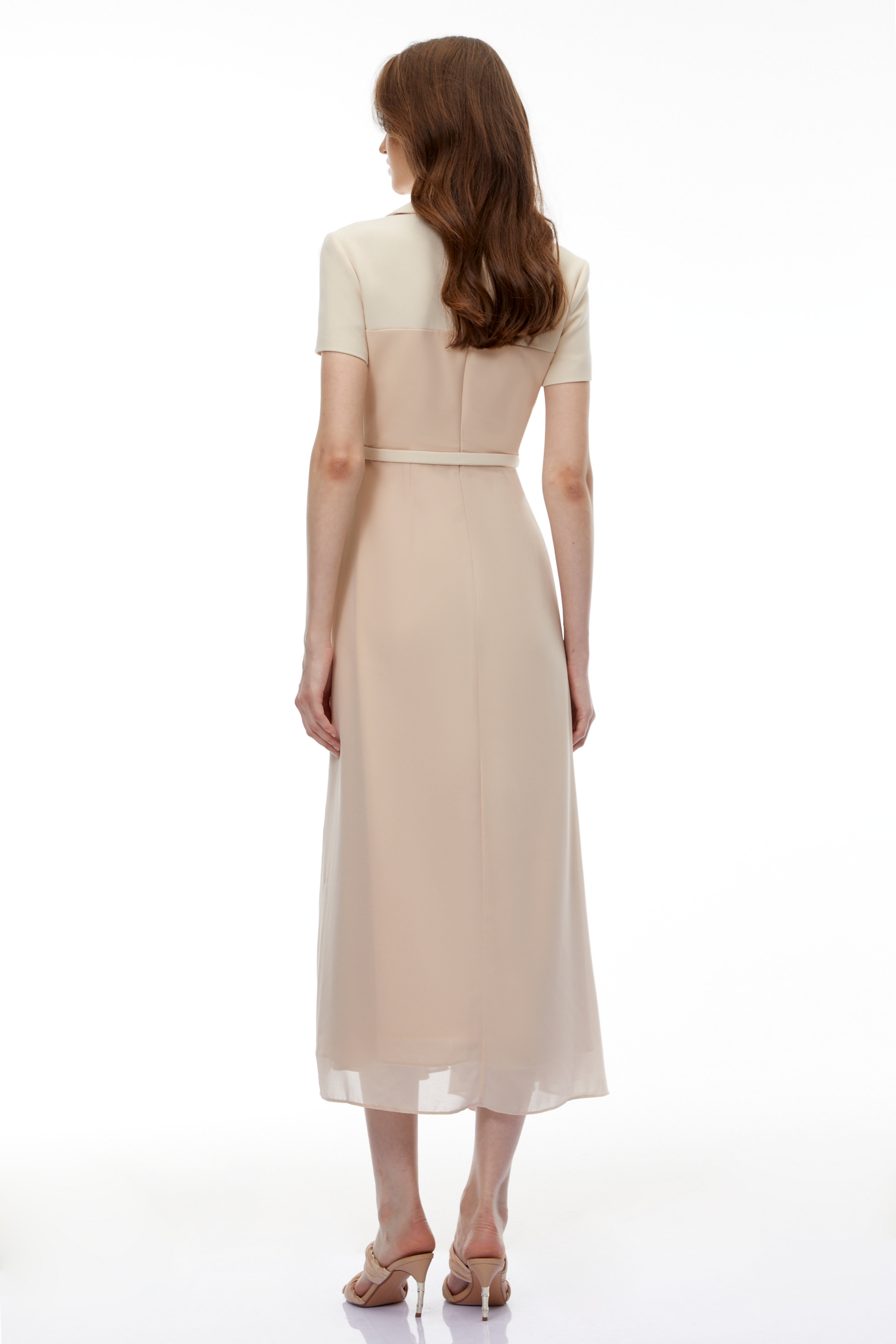 Olivia Neutral Blazer Maxi Dress