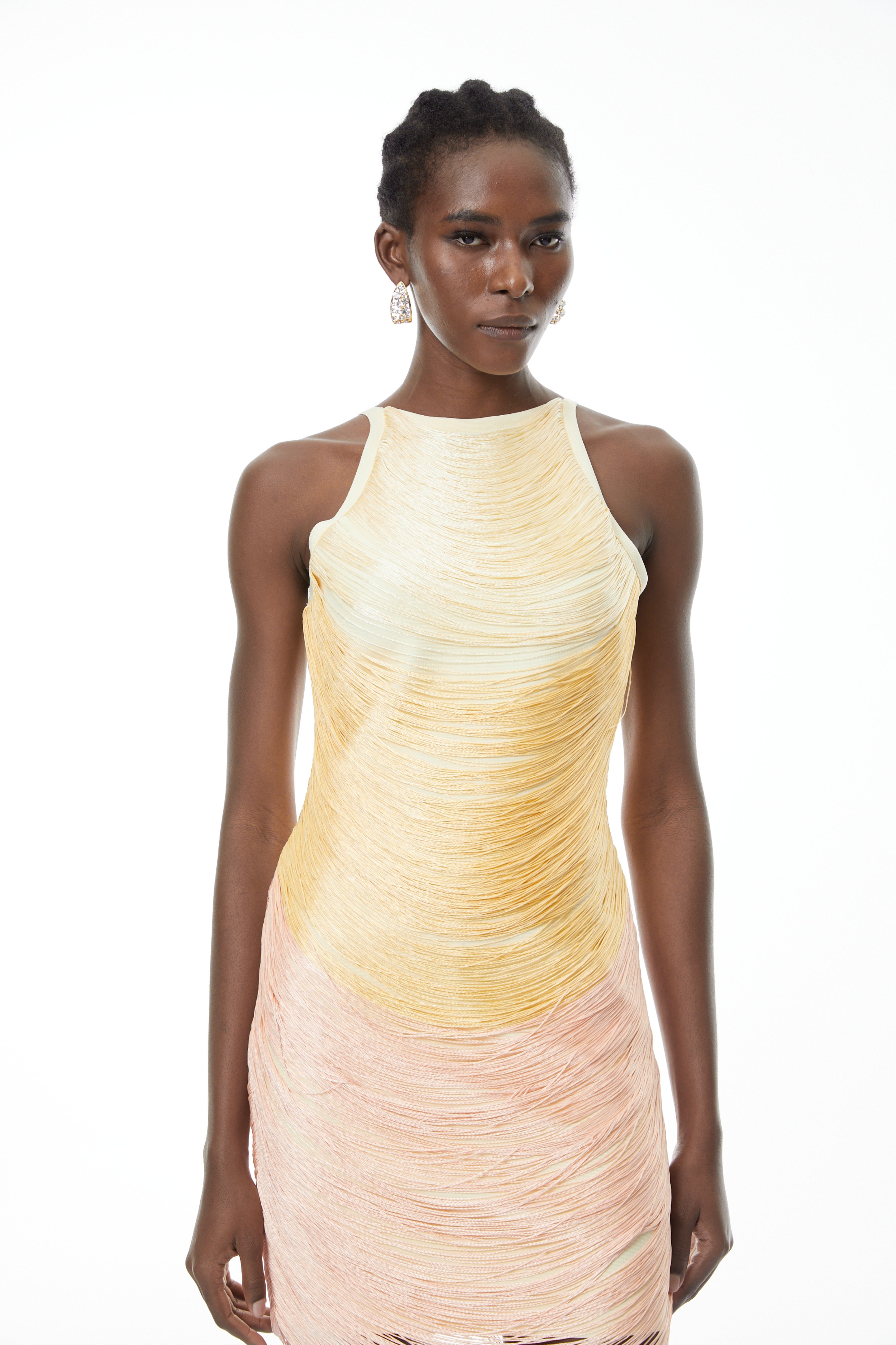 Ondine Yellow Ombre Mini Dress