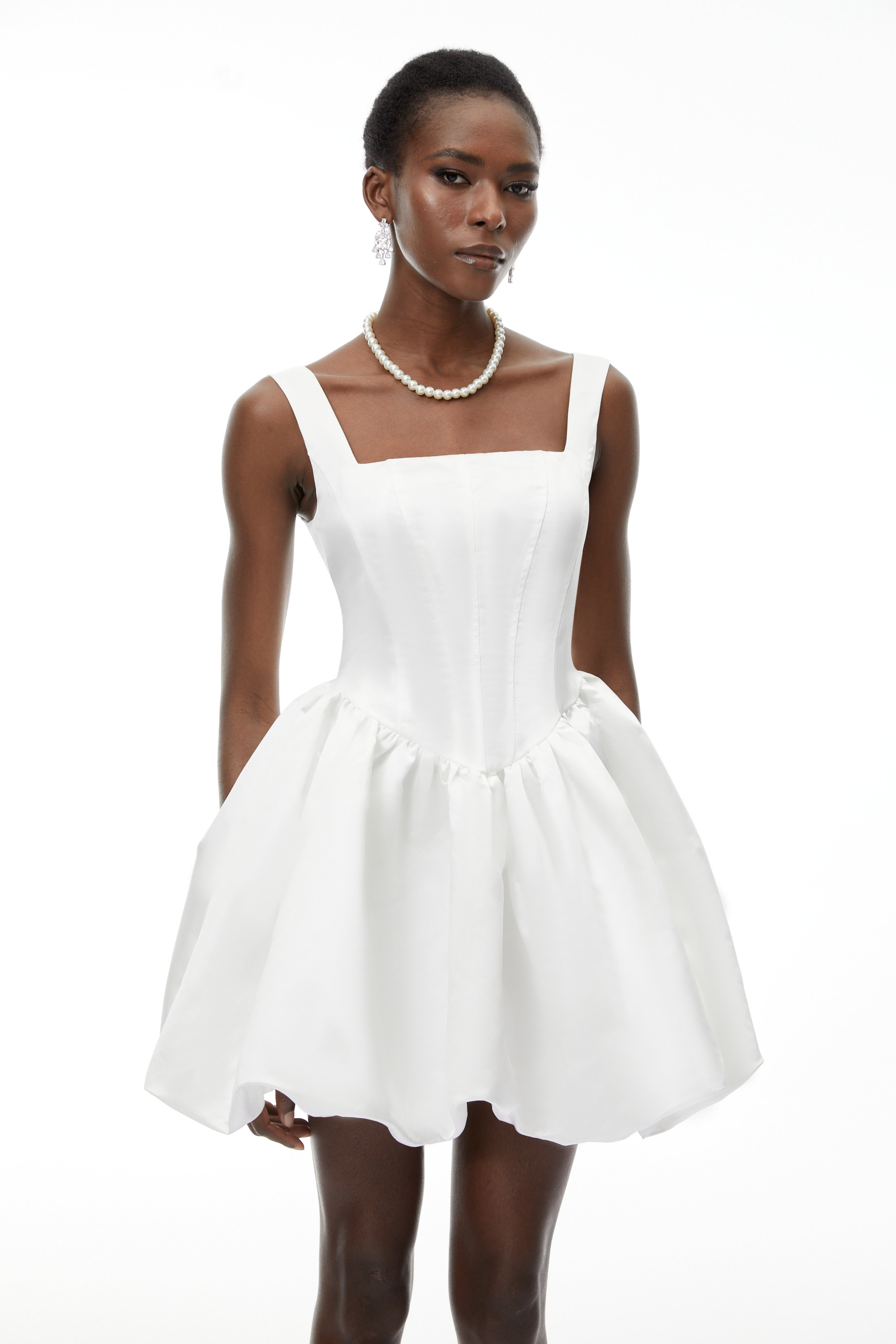 Quitterie White Off Shoulder Mini Dress