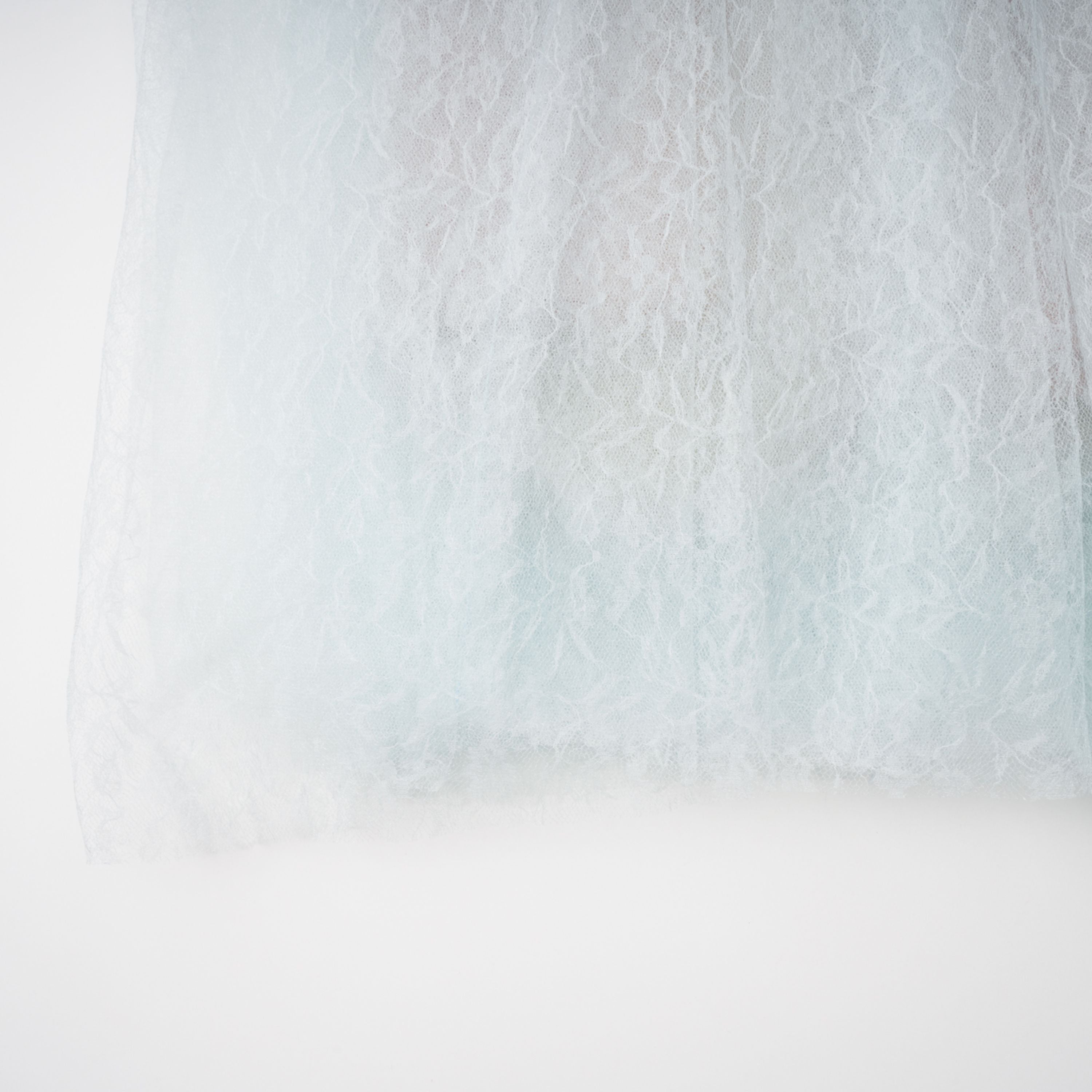 Radiya Blue Floral Lace Pleated Maxi Dress