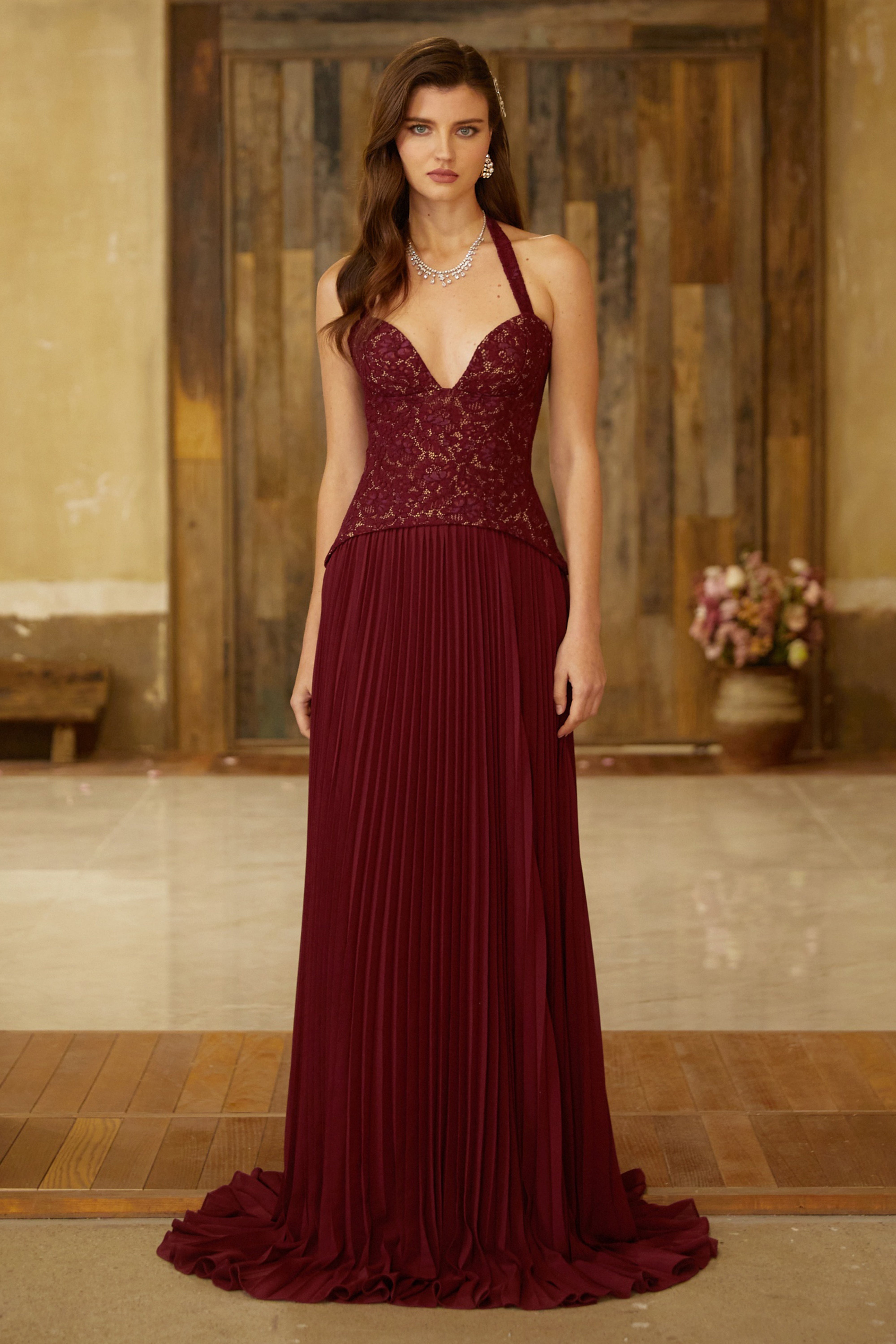 Ronja Ruby Red Corset Gown