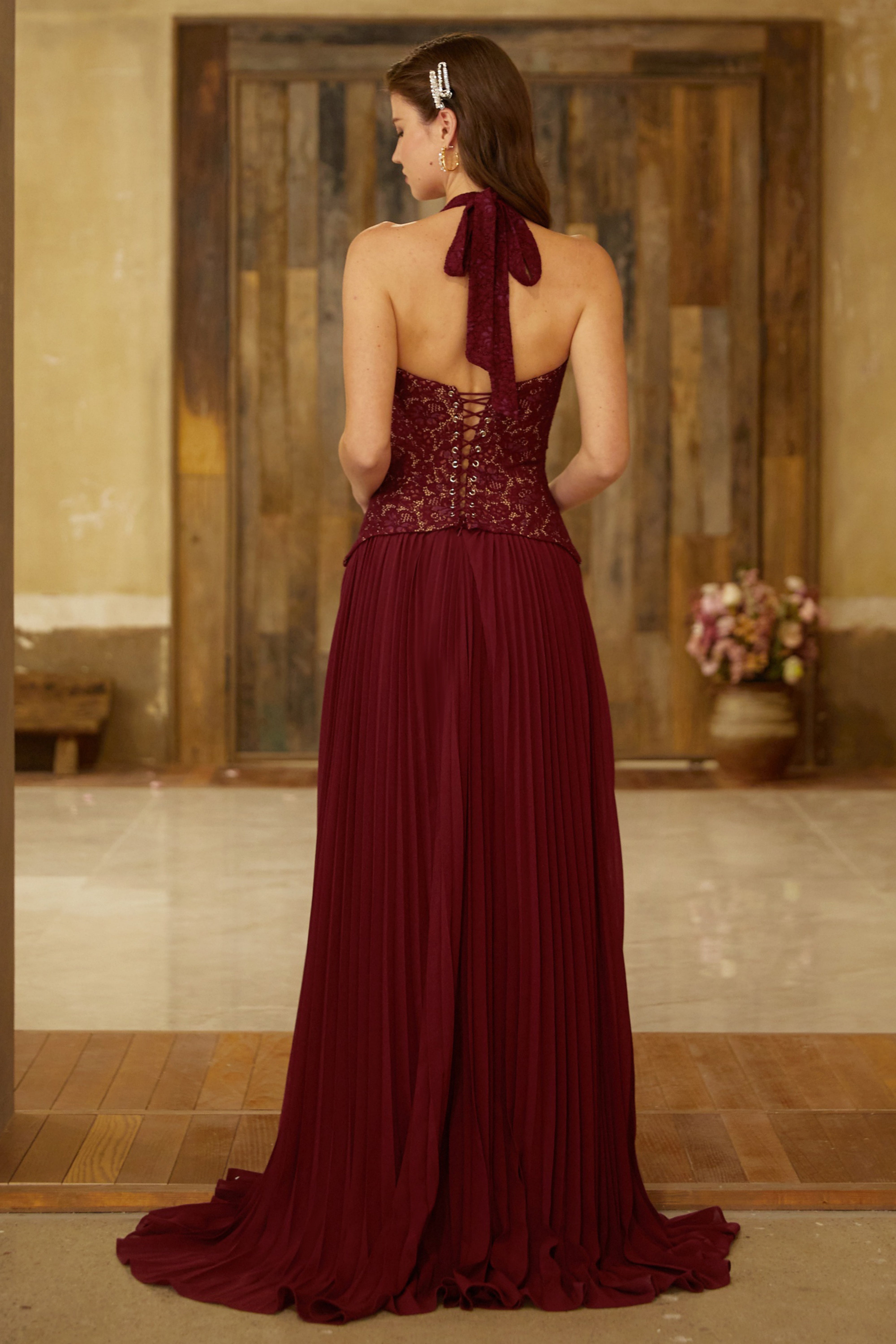 Ronja Ruby Red Corset Gown