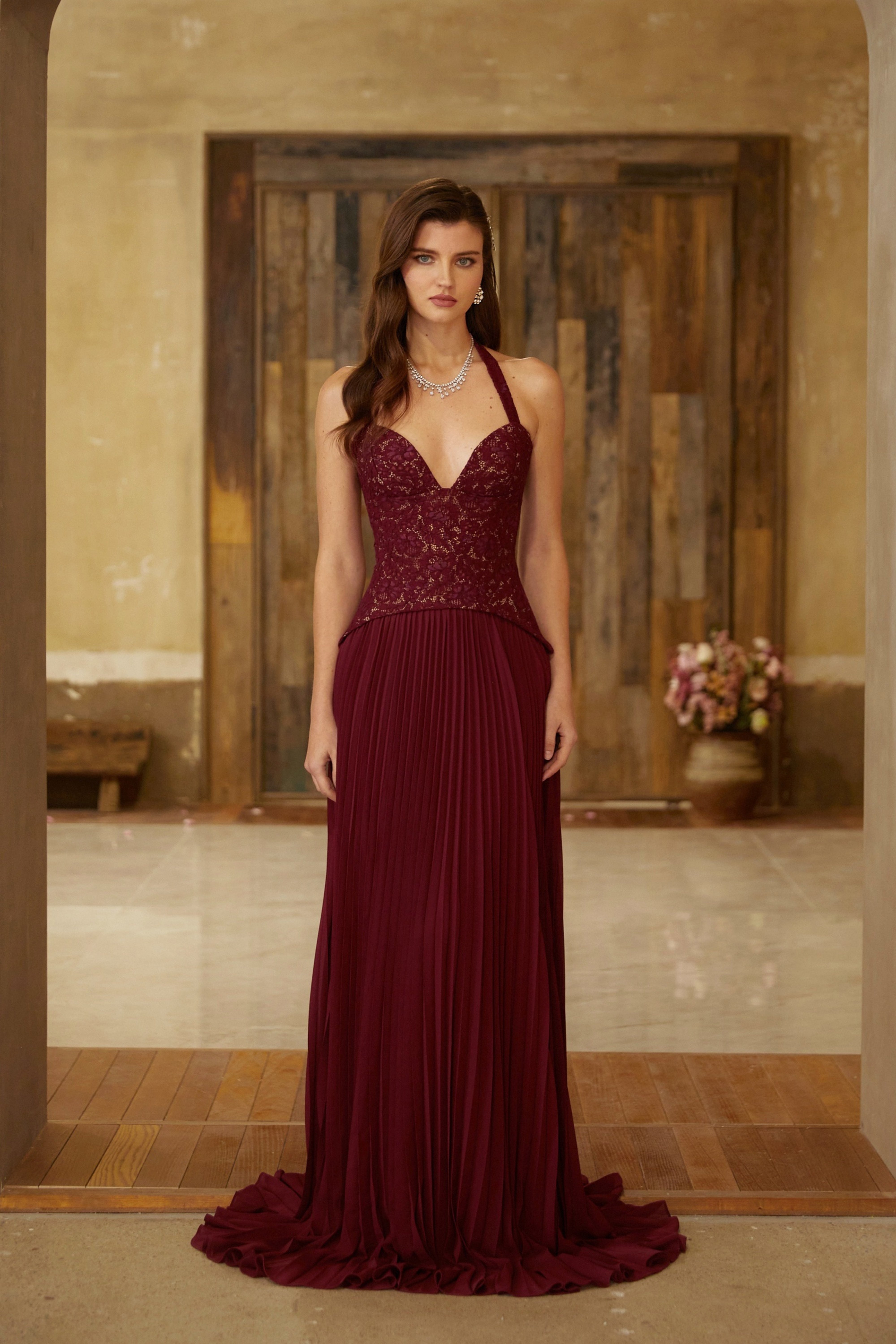 Ronja Ruby Red Corset Gown