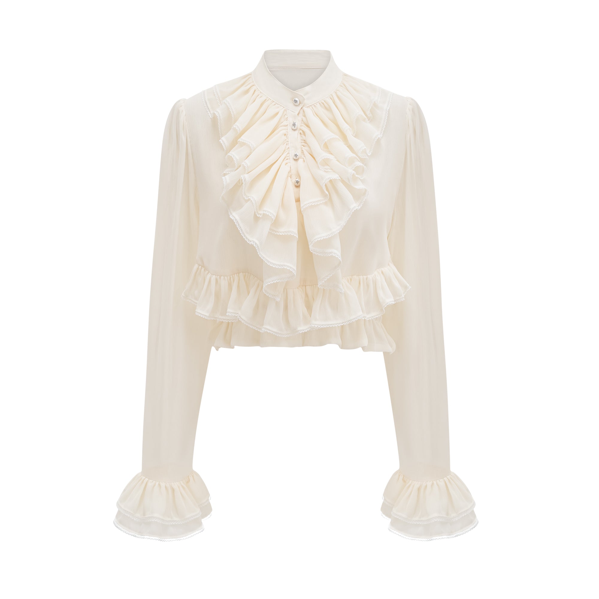 Capucine ruffle gathered top