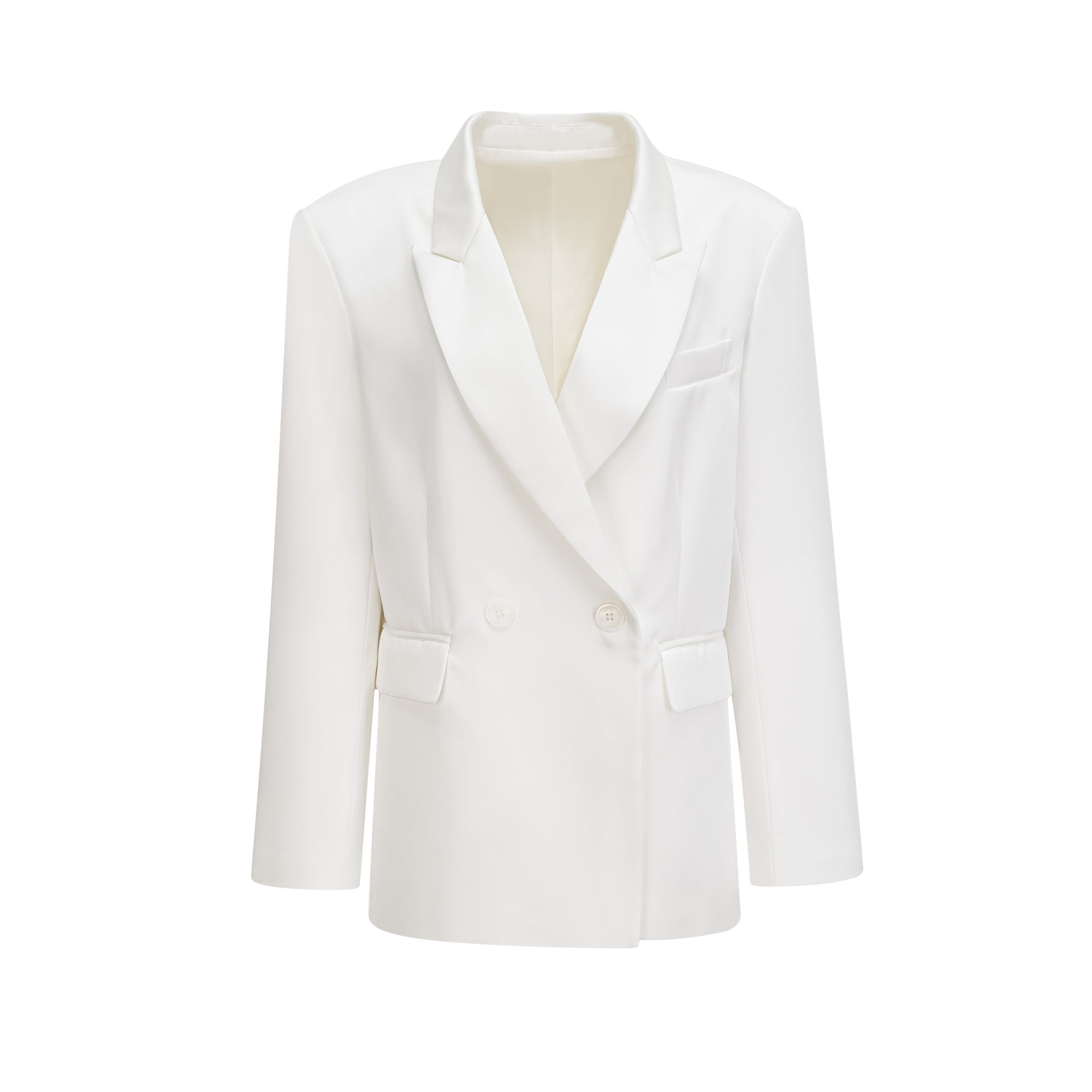 Fabienne white satin jacket