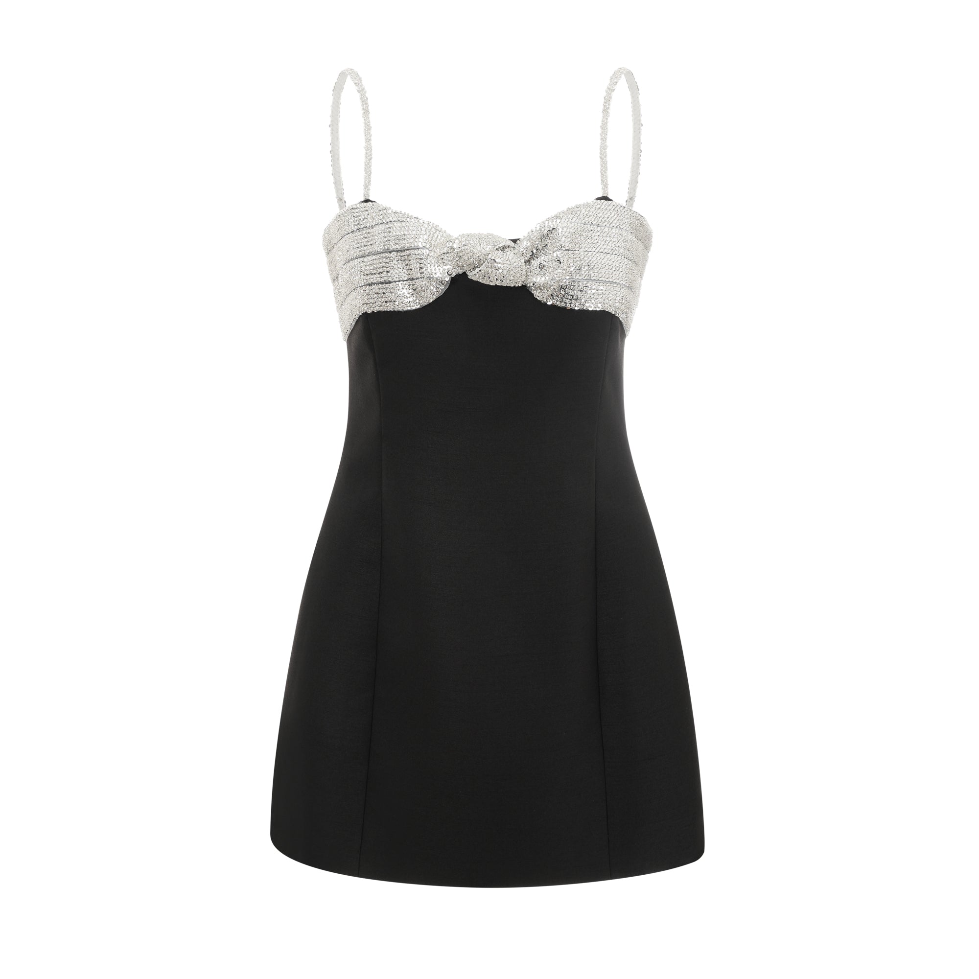 Lourdes bow-detail crystal-embellished dress