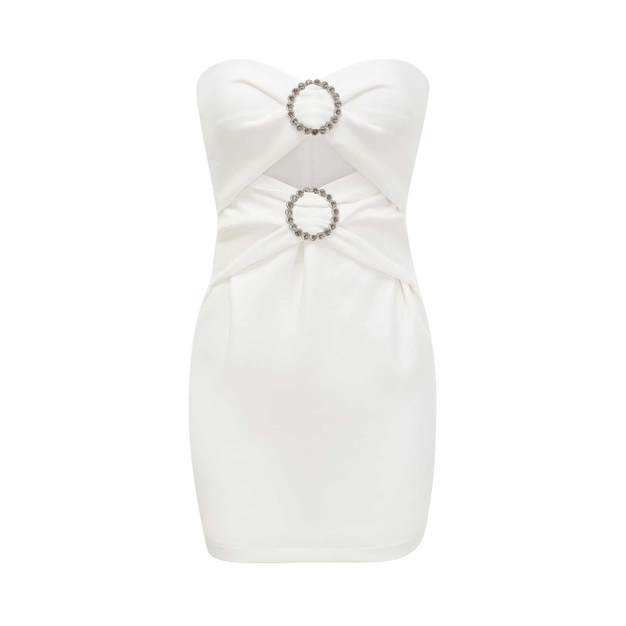 Melina bow-detail crystal mini dress