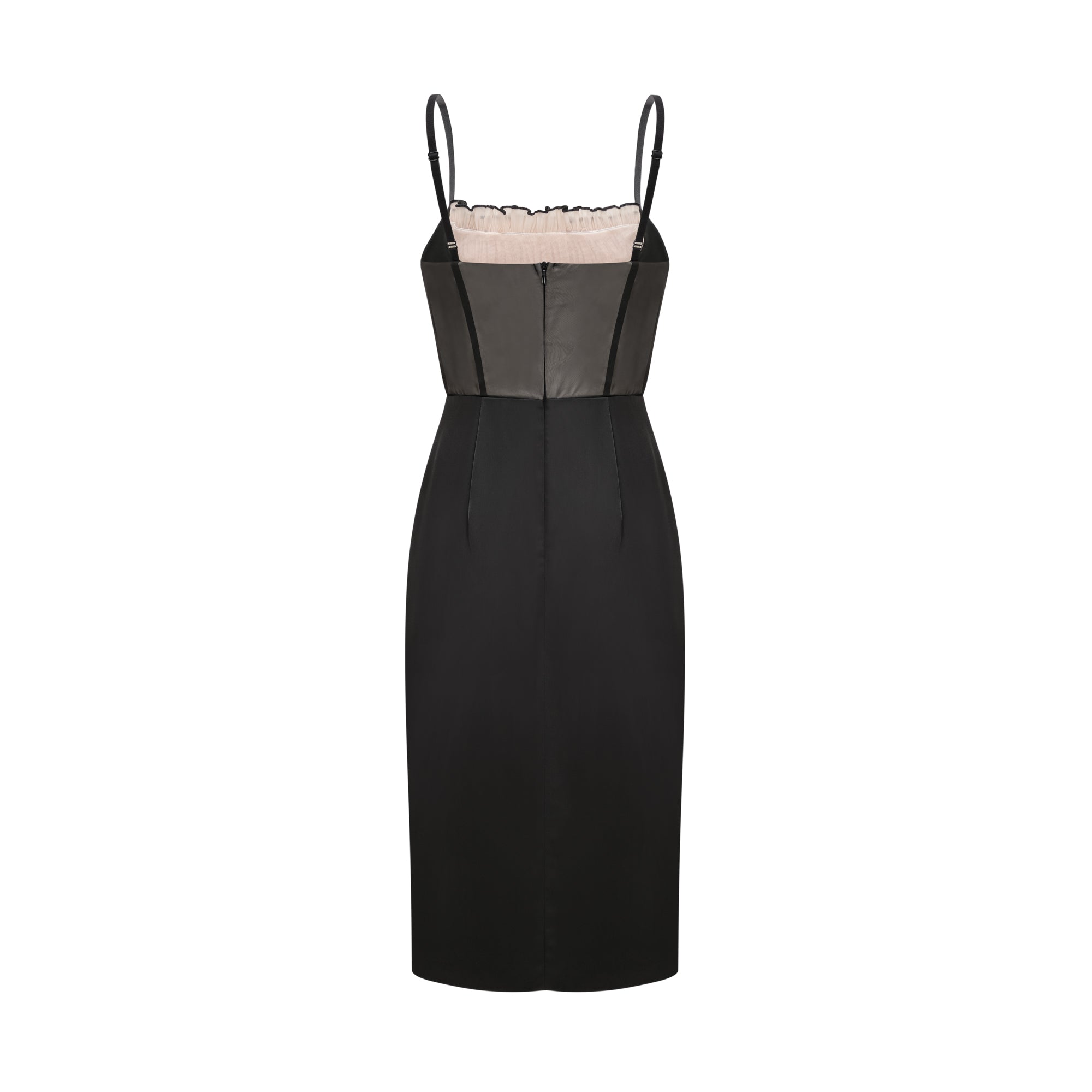 Nadine black corset midi dress (US Only)