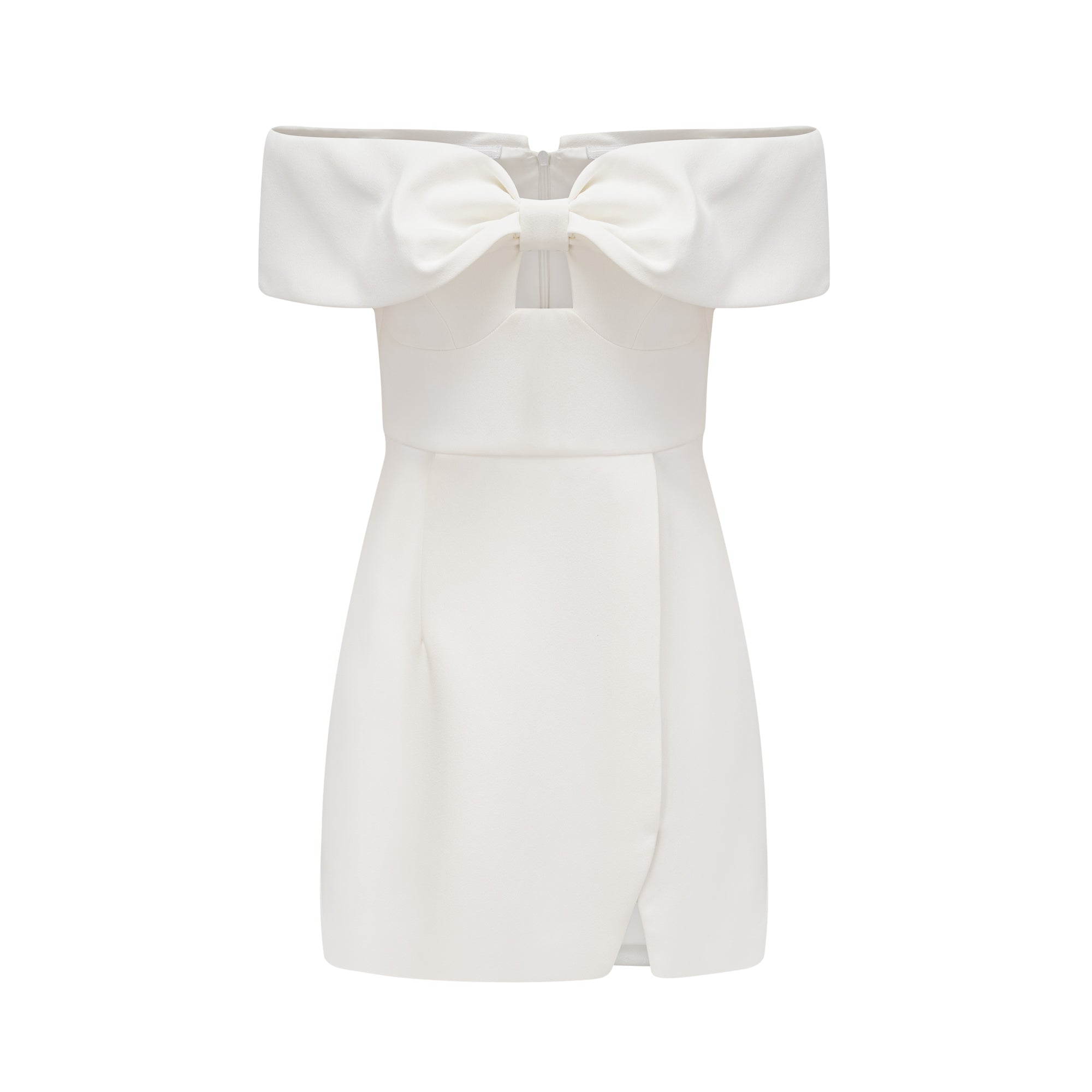 Victoire bow-detail off-shoulder dress